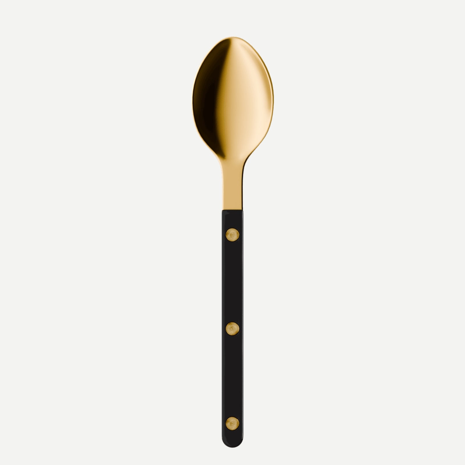 Bistrot Gold Solid, Black - Dessert spoon