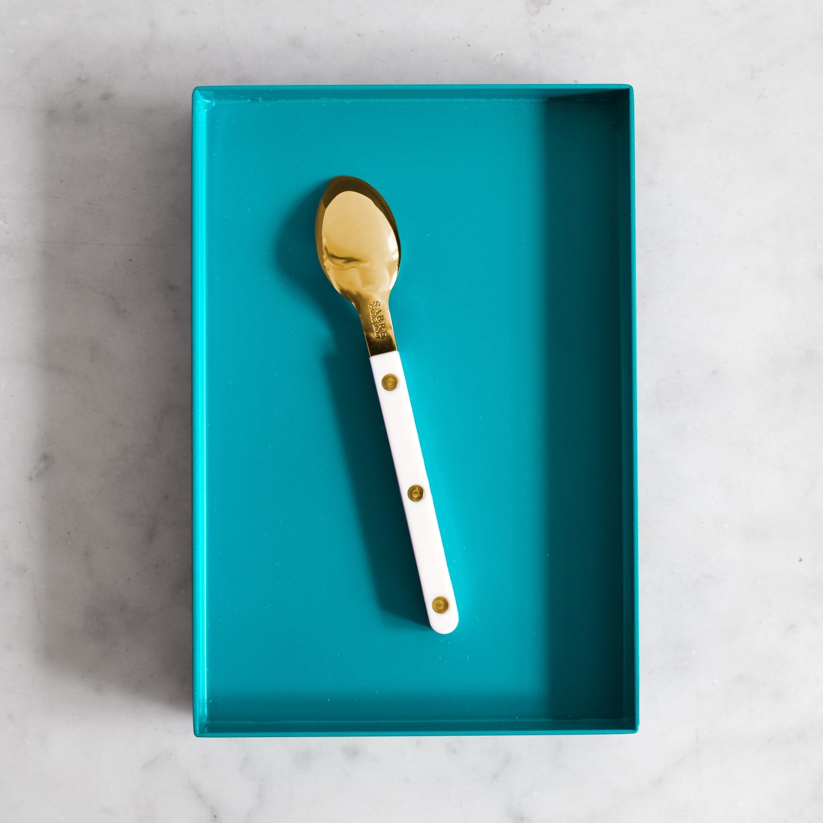 Bistrot Gold Solid, White - Espresso spoon