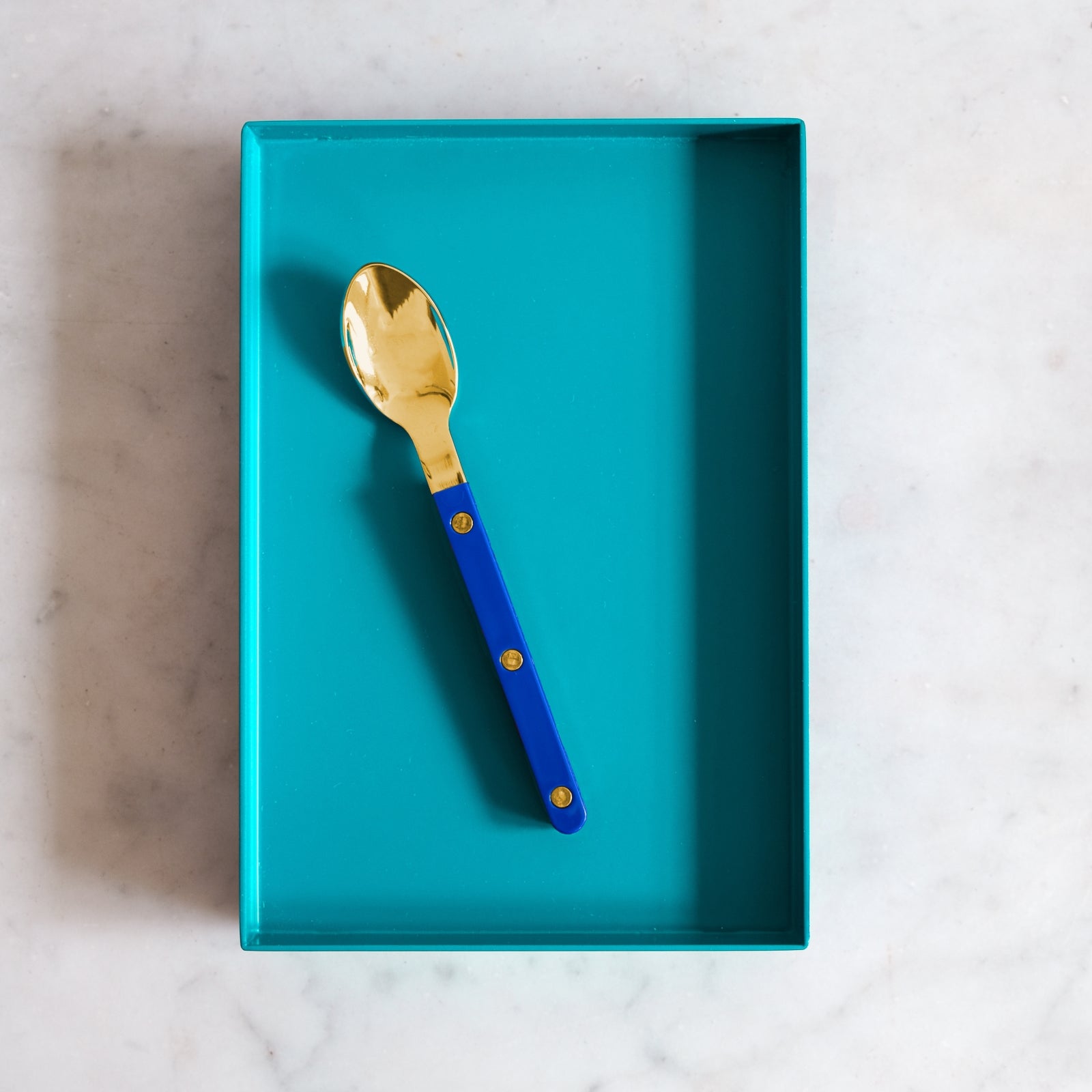 Bistrot Gold color Solid, Lapis blue - Espresso spoon