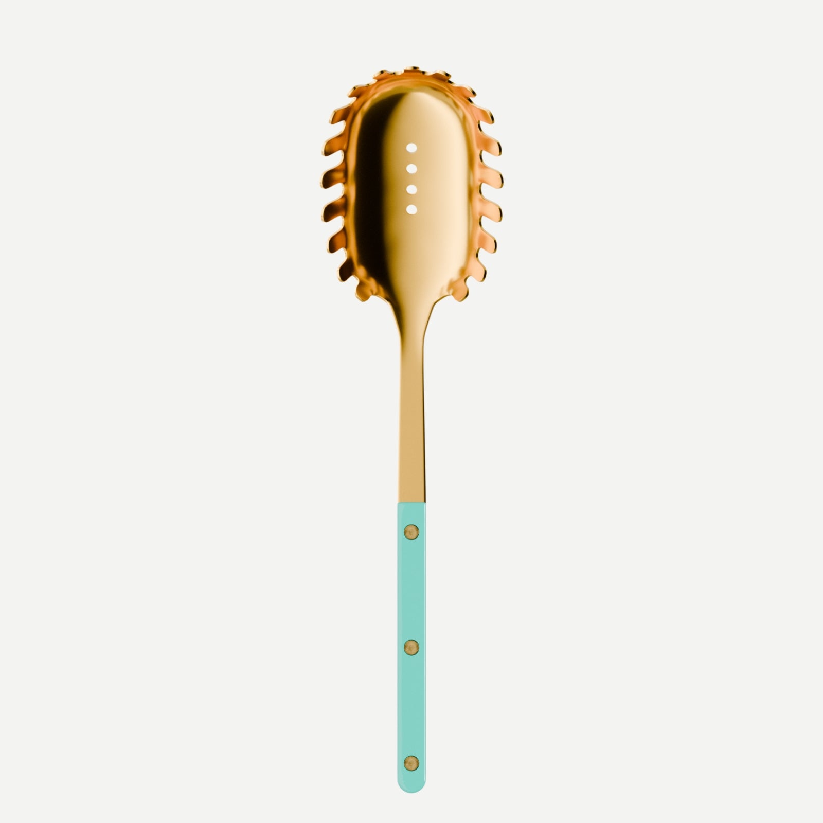 Bistrot Gold Solid, Turquoise - Spaghetti spoon