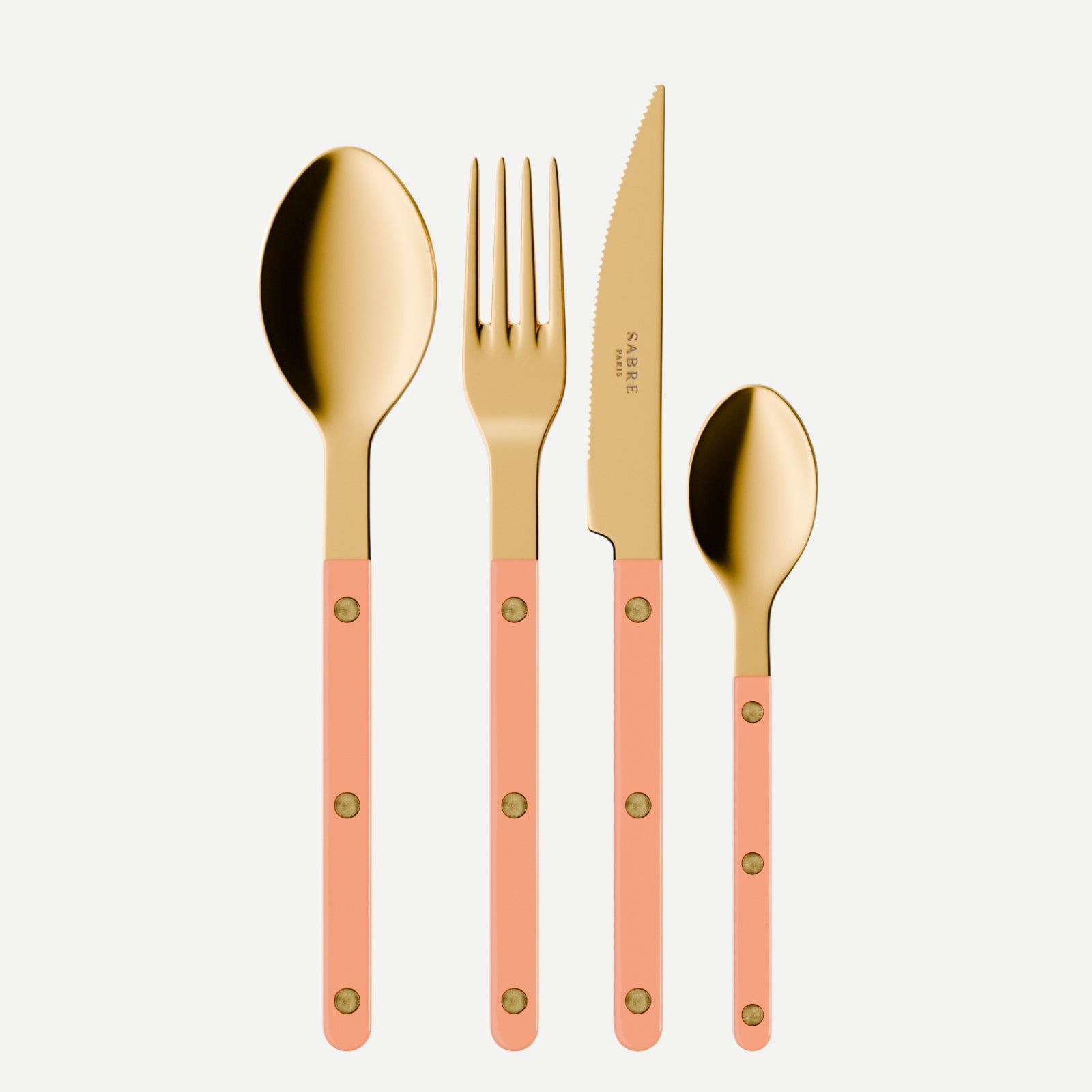 Bistrot Gold Solid, Nude Pink - 48 pieces cutlery set