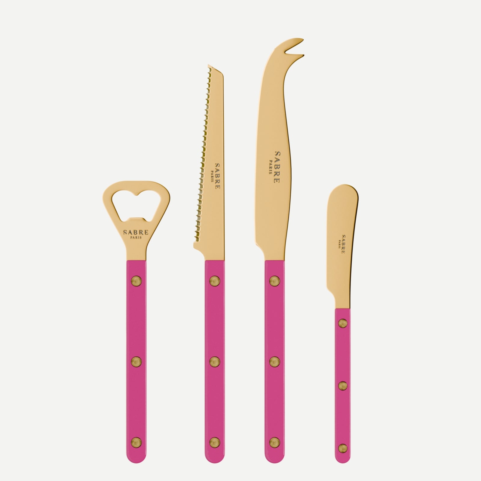 Bistrot Gold color Solid, Raspberry - Bistrot aperitif set