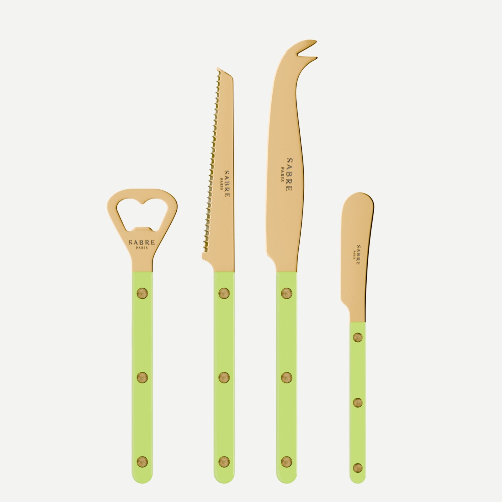 Bistrot Gold Uni, Lime - Set apéro Bistrot