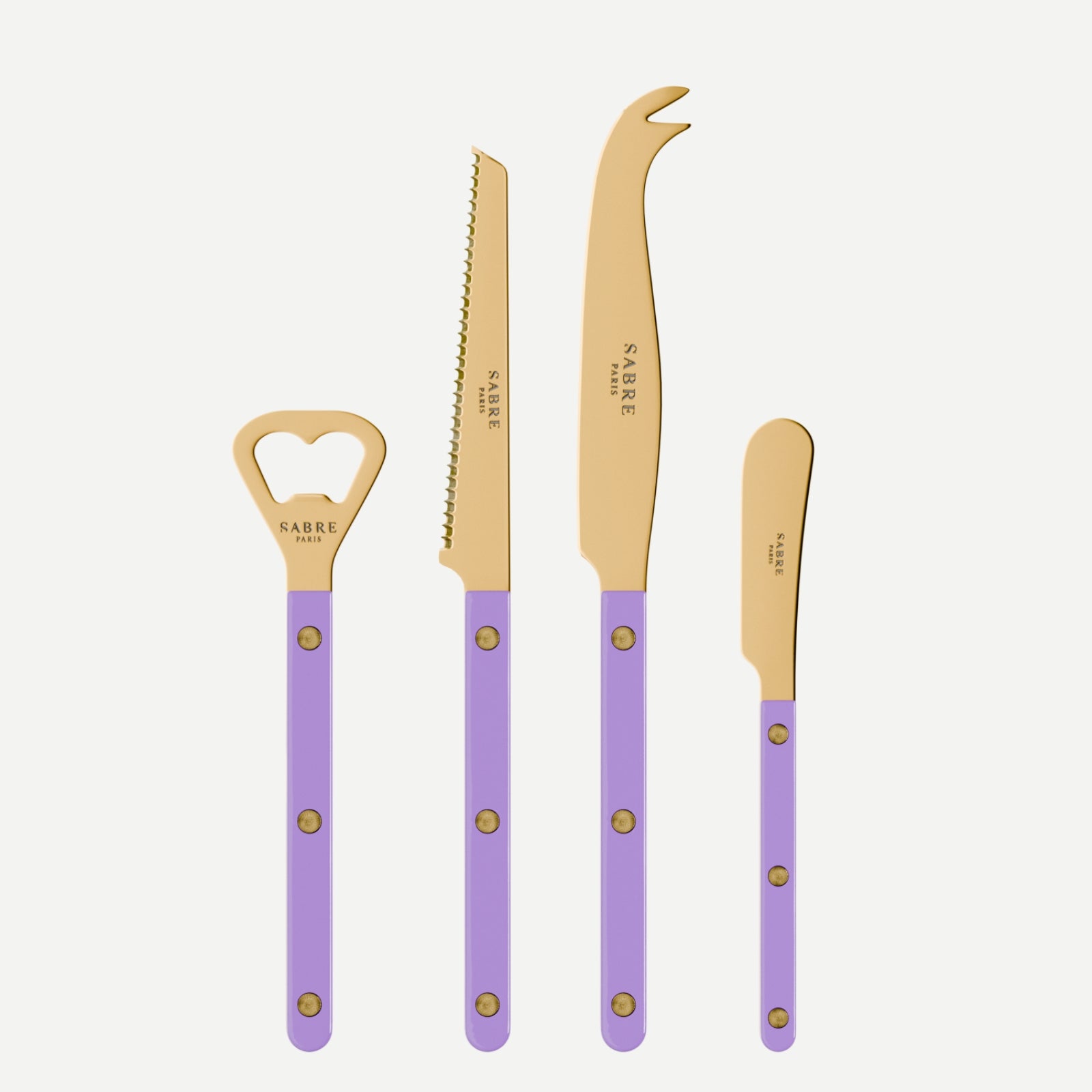 Bistrot couleur Gold Uni, Mauve - Set apéro Bistrot
