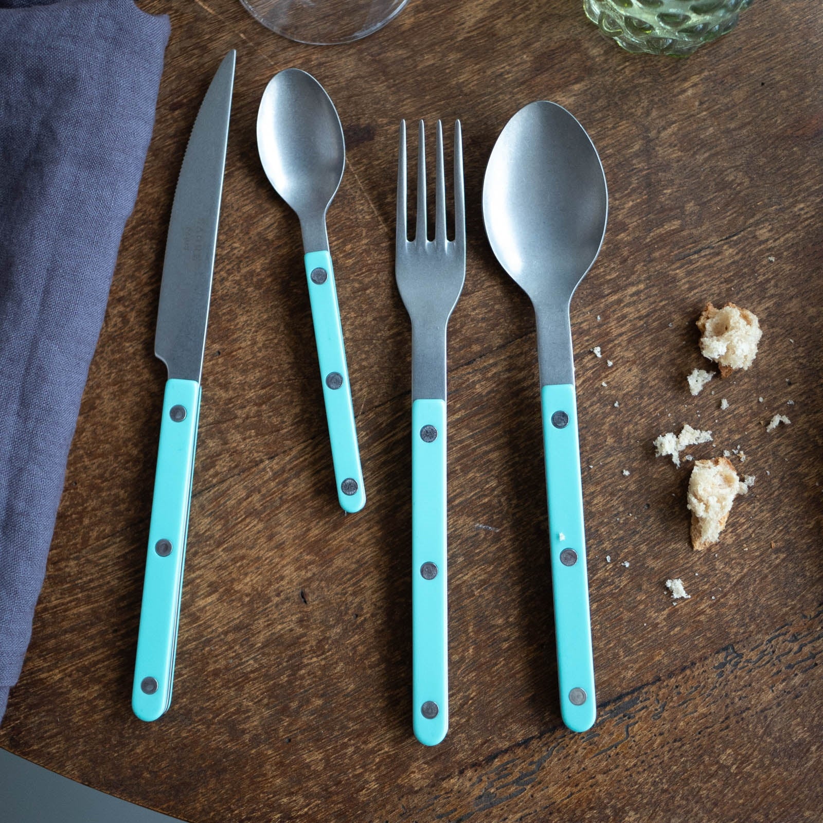 Bistrot vintage uni mat,Vert pastel