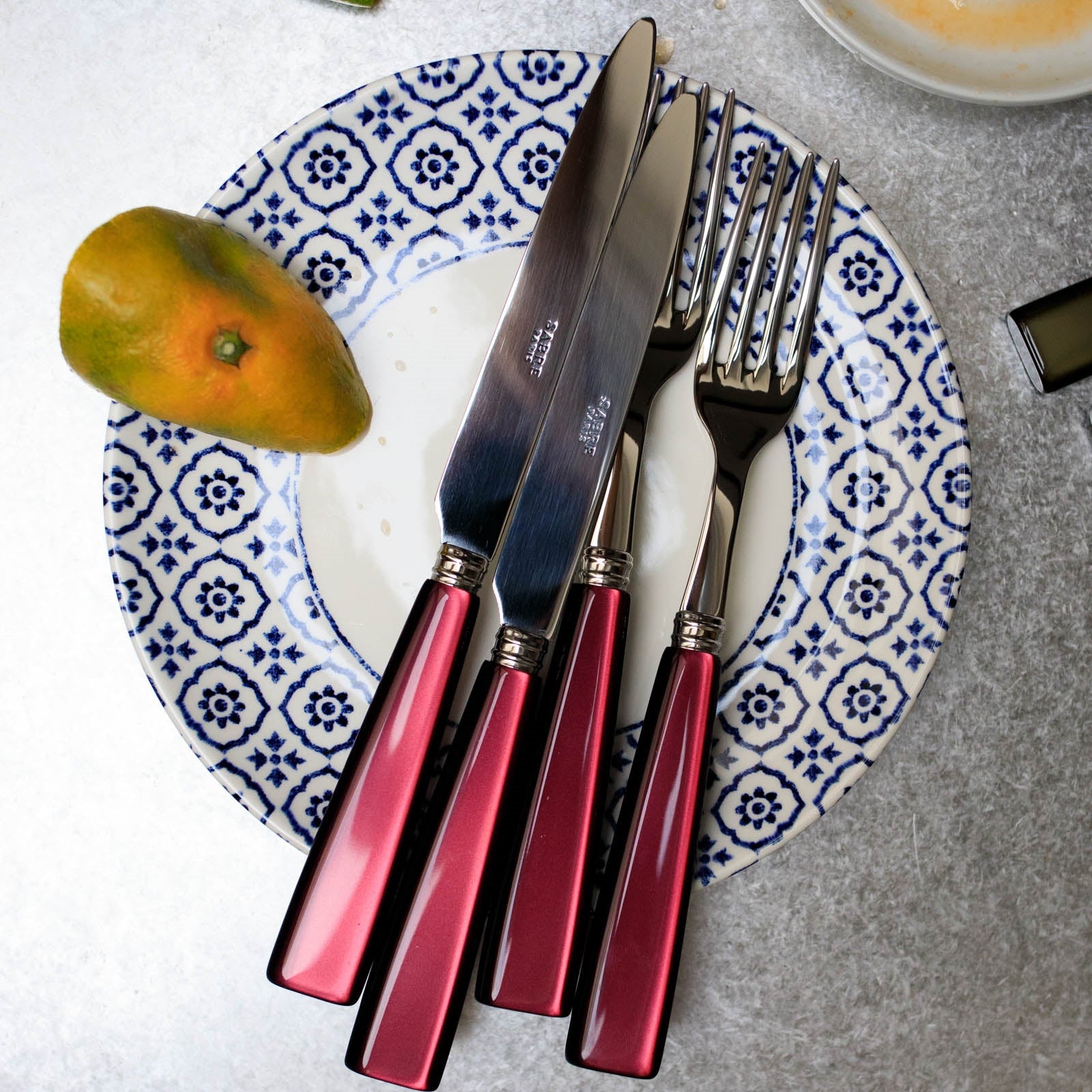 Icône, Red - 4 pieces cutlery set