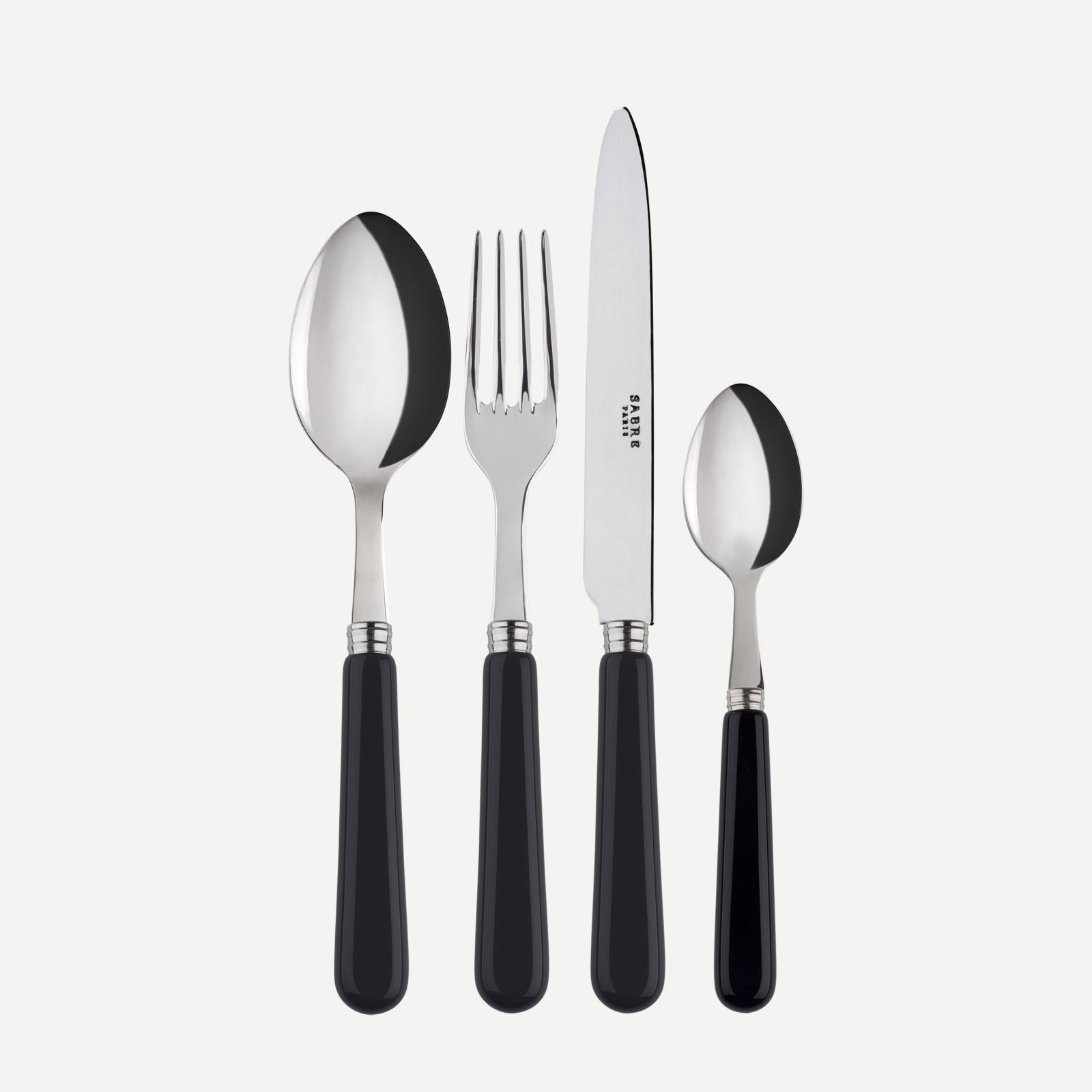 Pop unis, Black - 48 pieces cutlery set