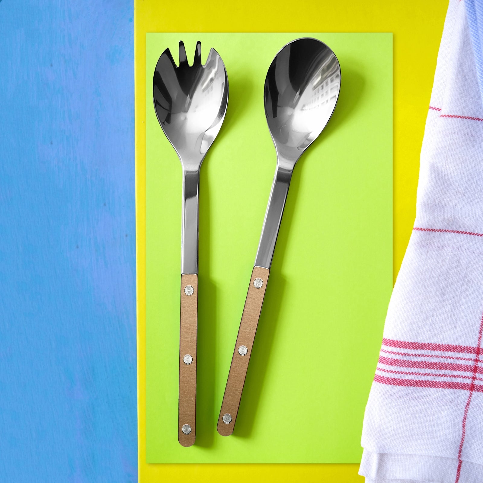 Bistrot Pearly, Caramel - Salad cutlery set