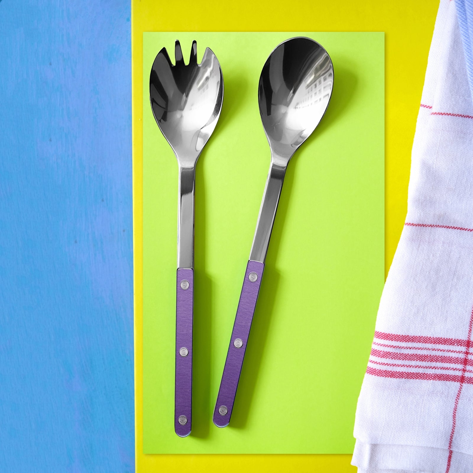 Bistrot Pearly, Purple - Salad cutlery set