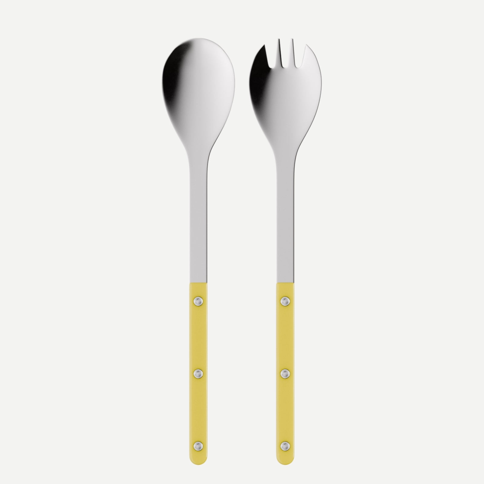 Bistrot Solid, Yellow - Salad cutlery set