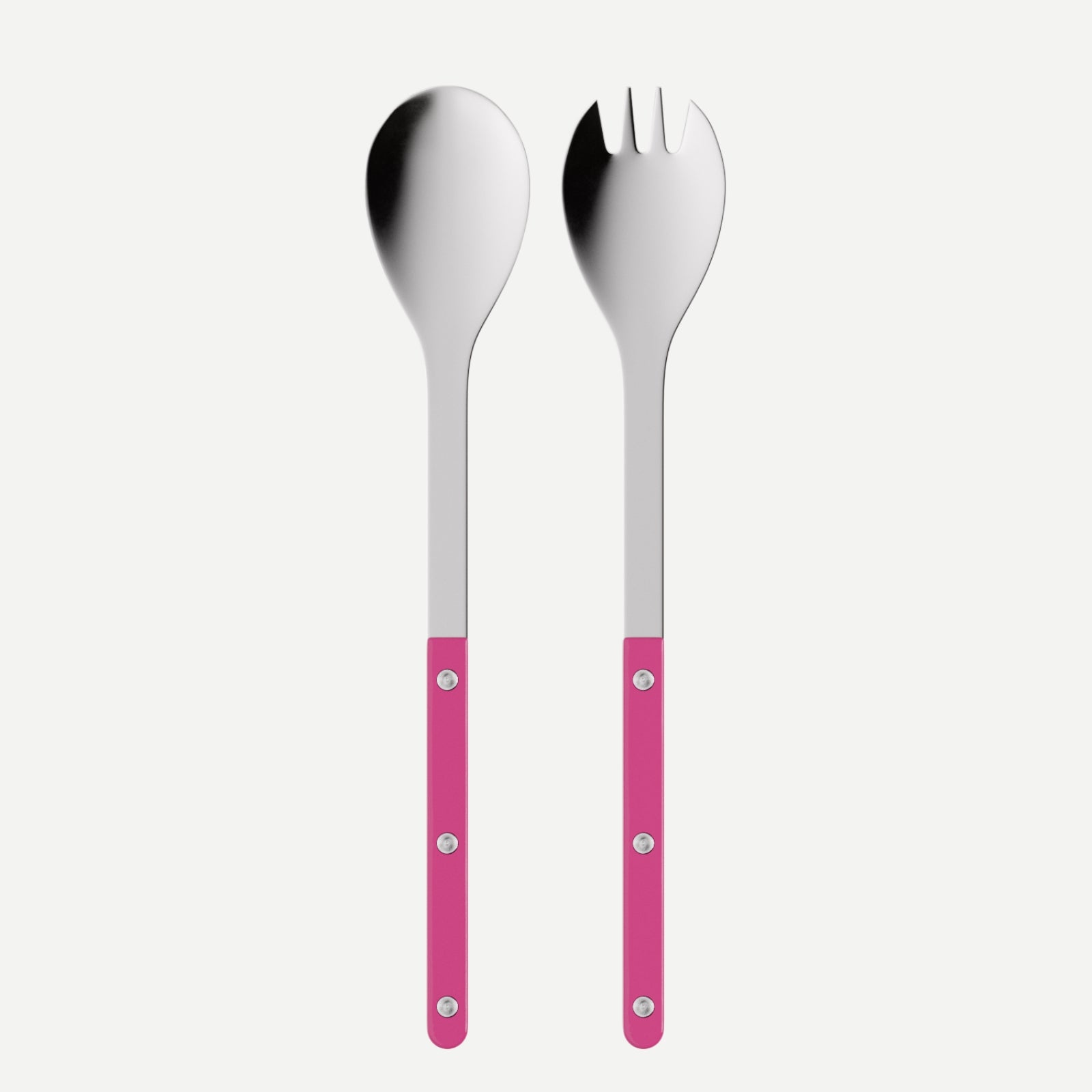 Bistrot Solid, Raspberry - Salad cutlery set