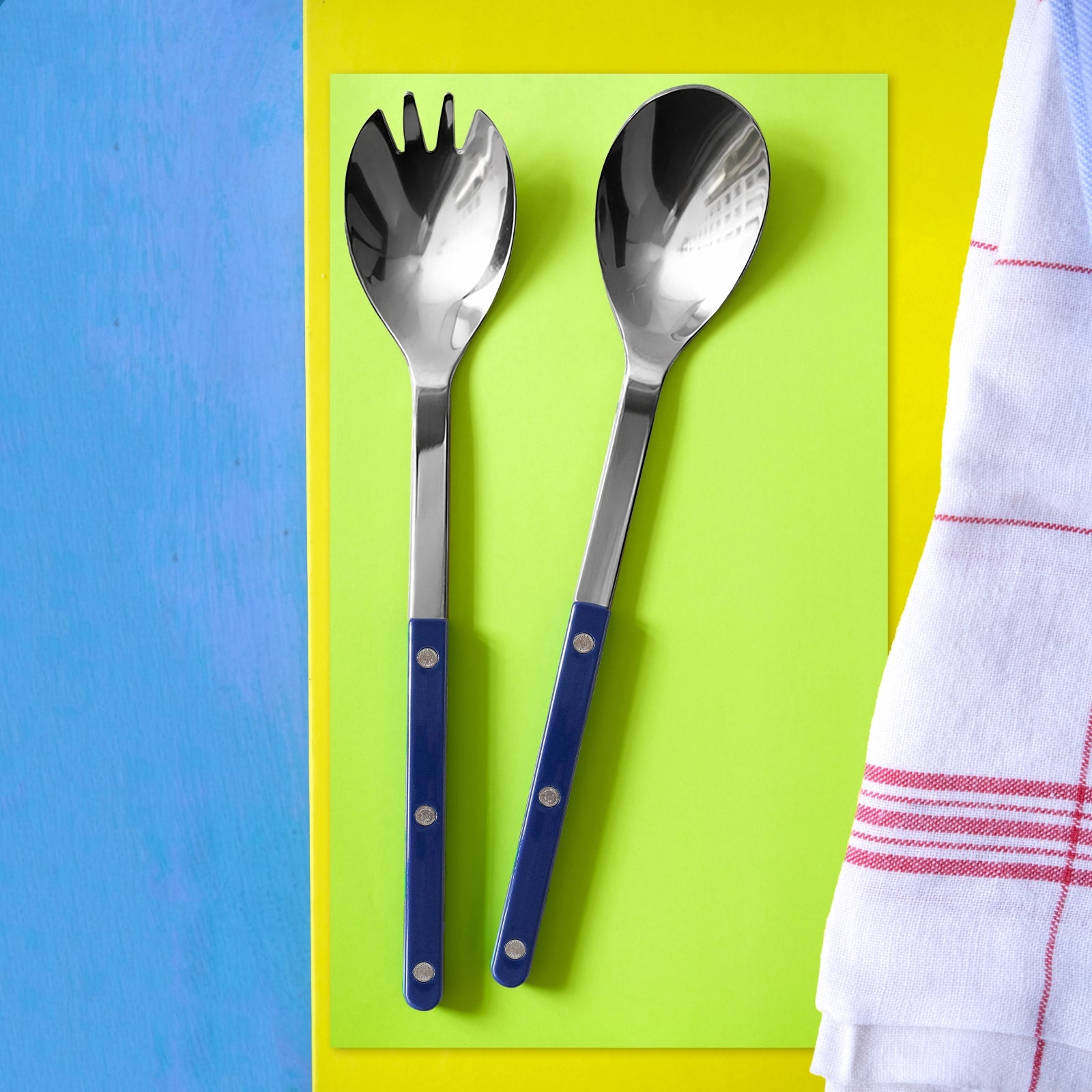 Bistrot Solid, Navy blue - Salad cutlery set