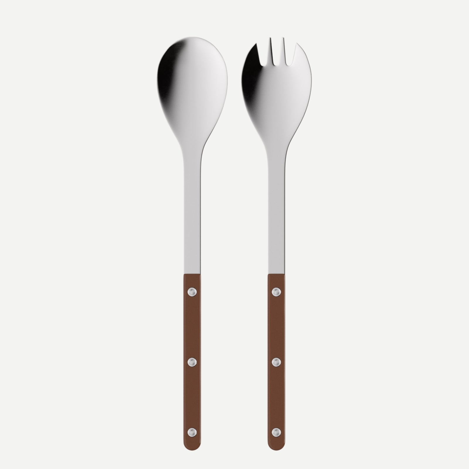 Bistrot Solid, Chocolate - Salad cutlery set