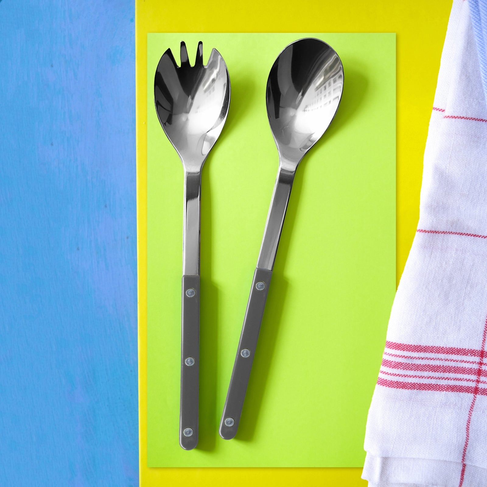 Bistrot Solid, Dark grey - Salad cutlery set