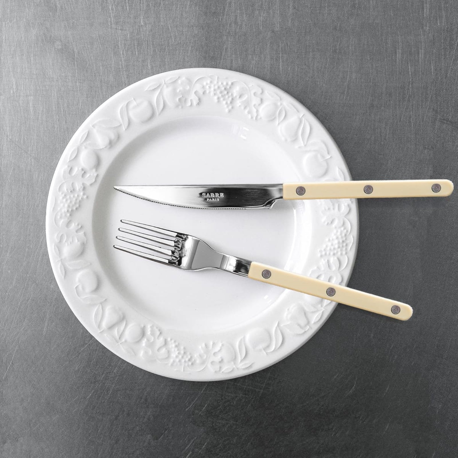 Bistrot Solid, Ivory - 24 pieces cutlery set - For 6 people