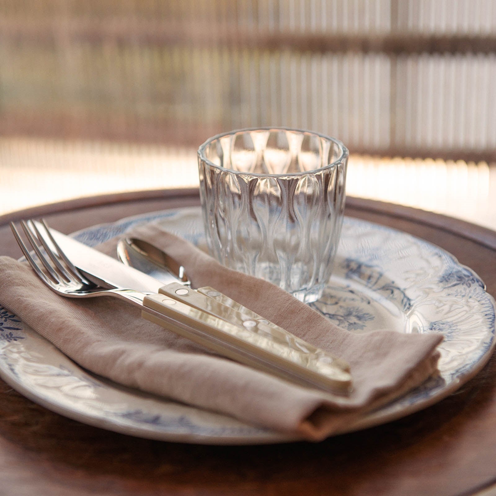 Bistrot Solid, Light kaki - 4 pieces cutlery set