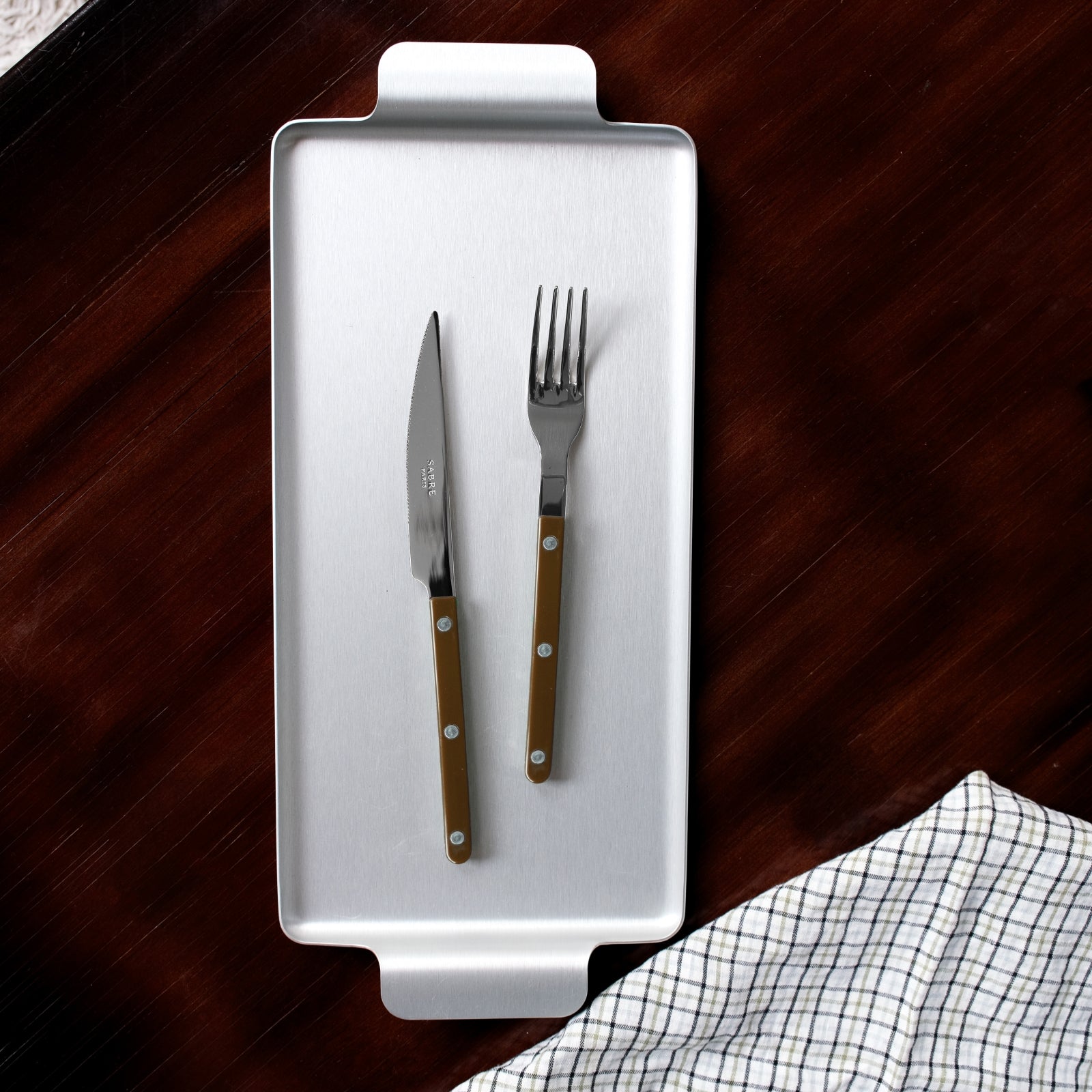 Bistrot Solid, Chocolate - 4 pieces cutlery set