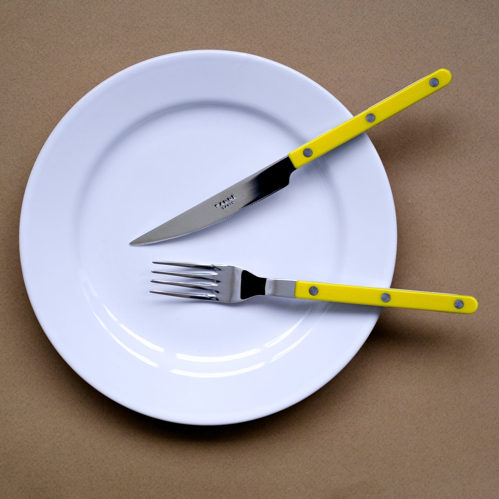 Bistrot Solid, Yellow - 4 pieces cutlery set