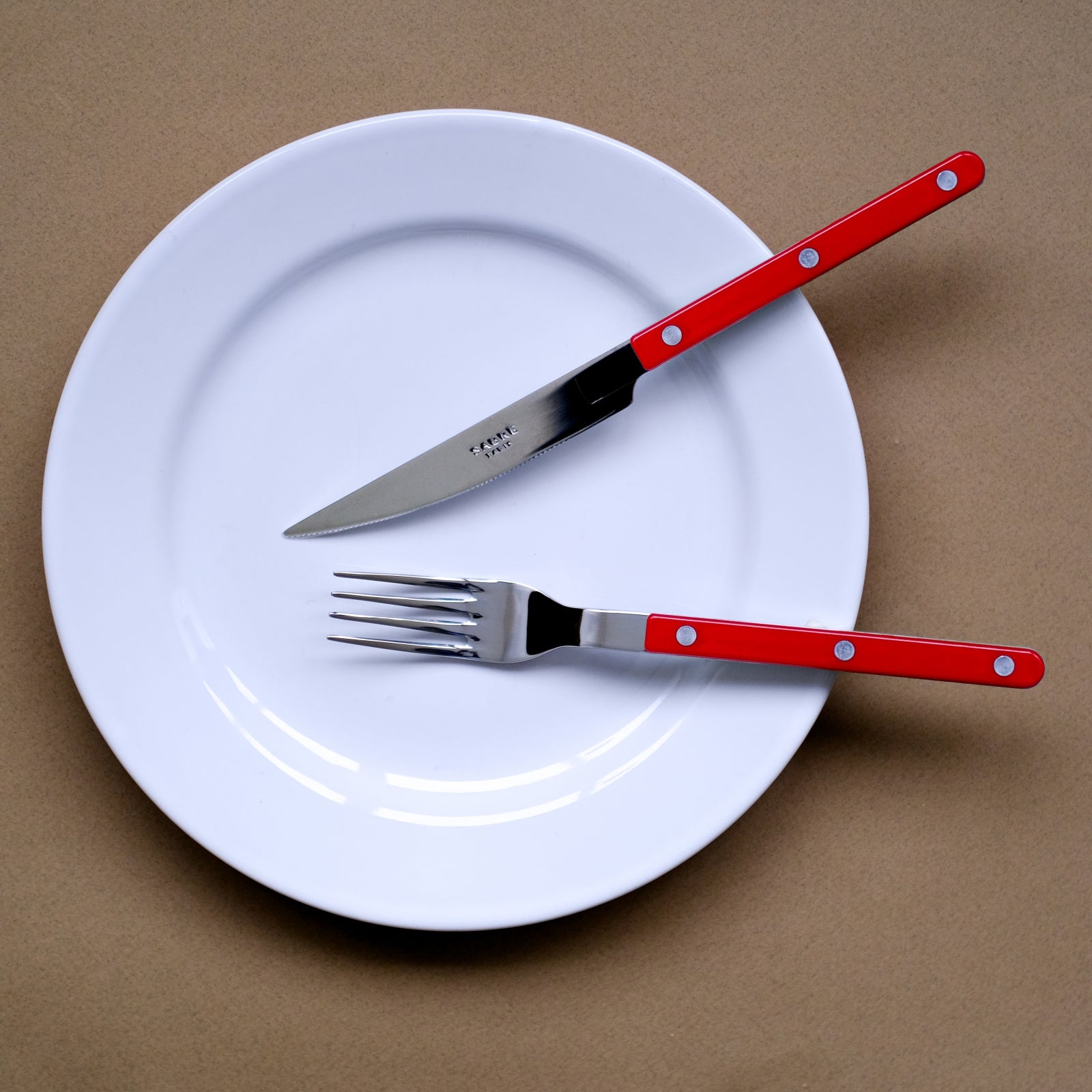 Bistrot Solid, Red - 4 pieces cutlery set