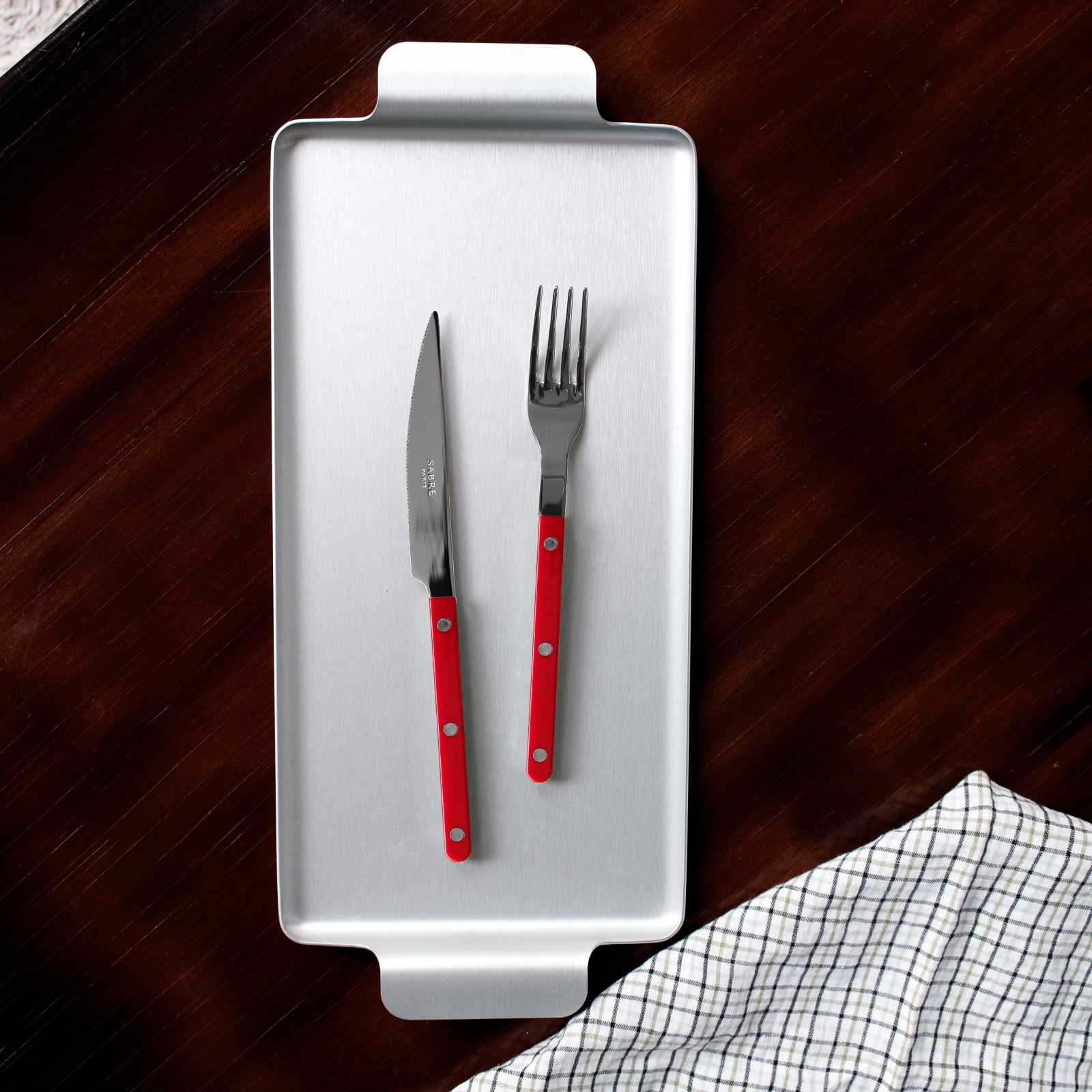 Bistrot Solid, Red - 4 pieces cutlery set