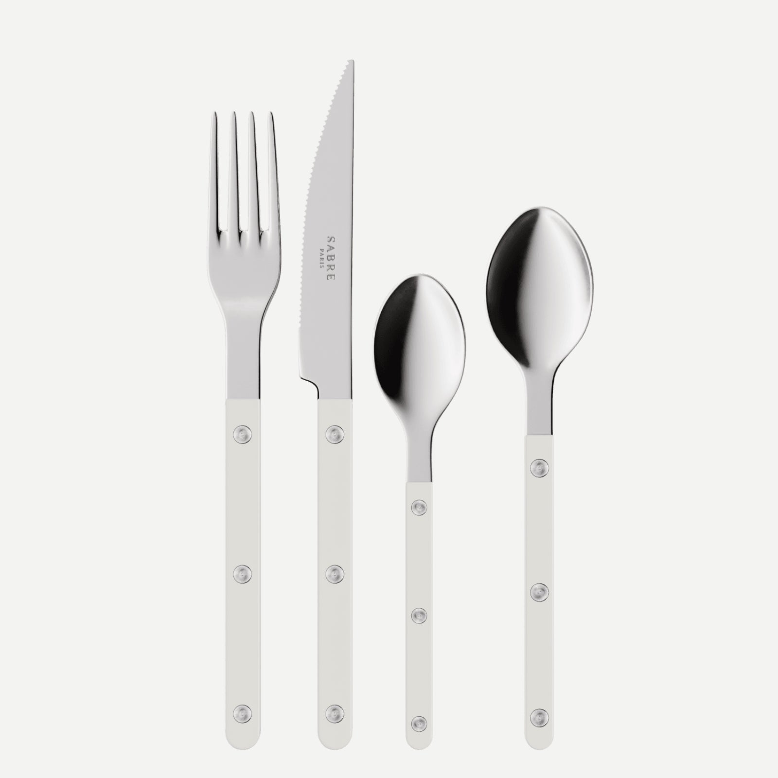 Bistrot Solid, White - 4 pieces cutlery set