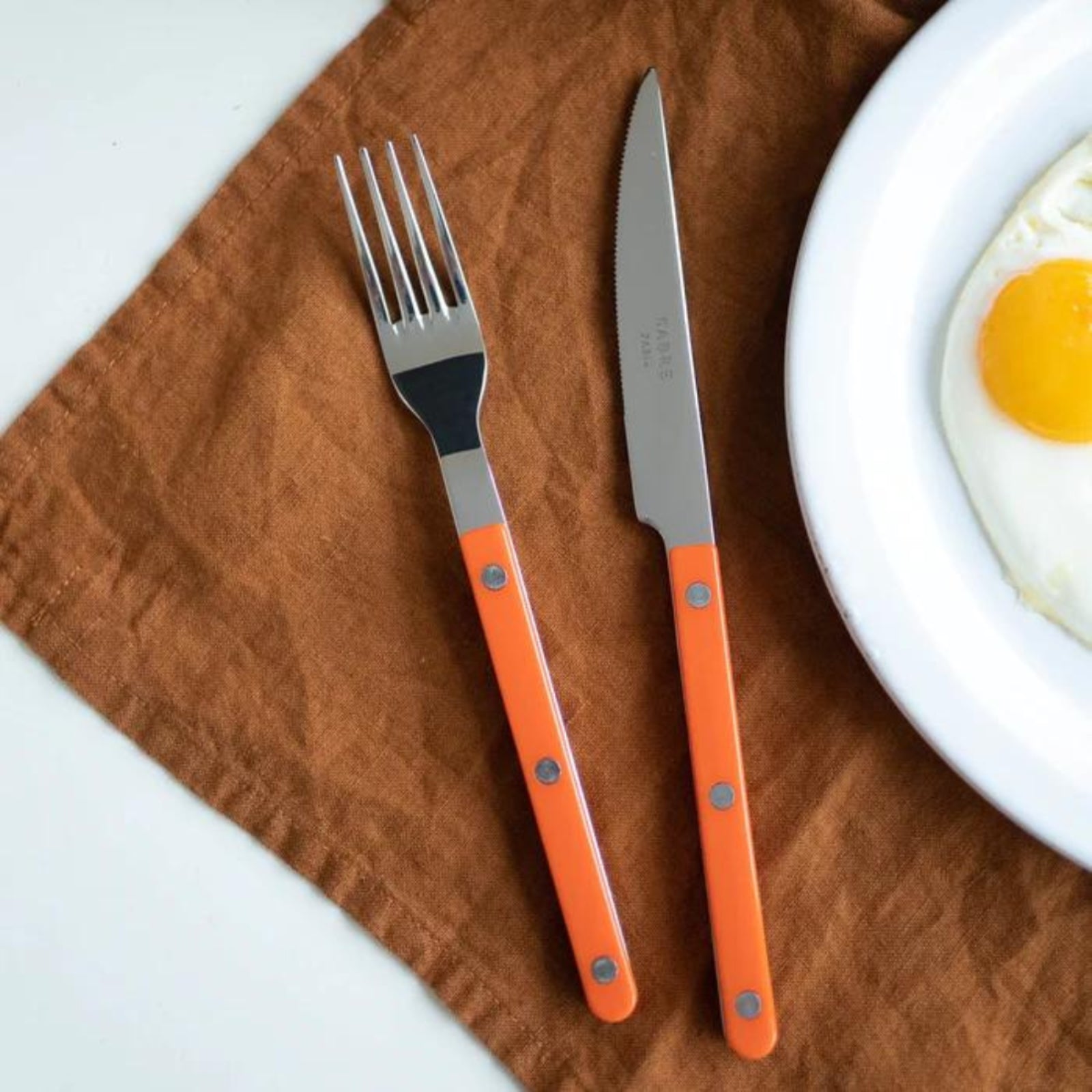 Bistrot Effen, Oranje - 4-delig bestekset