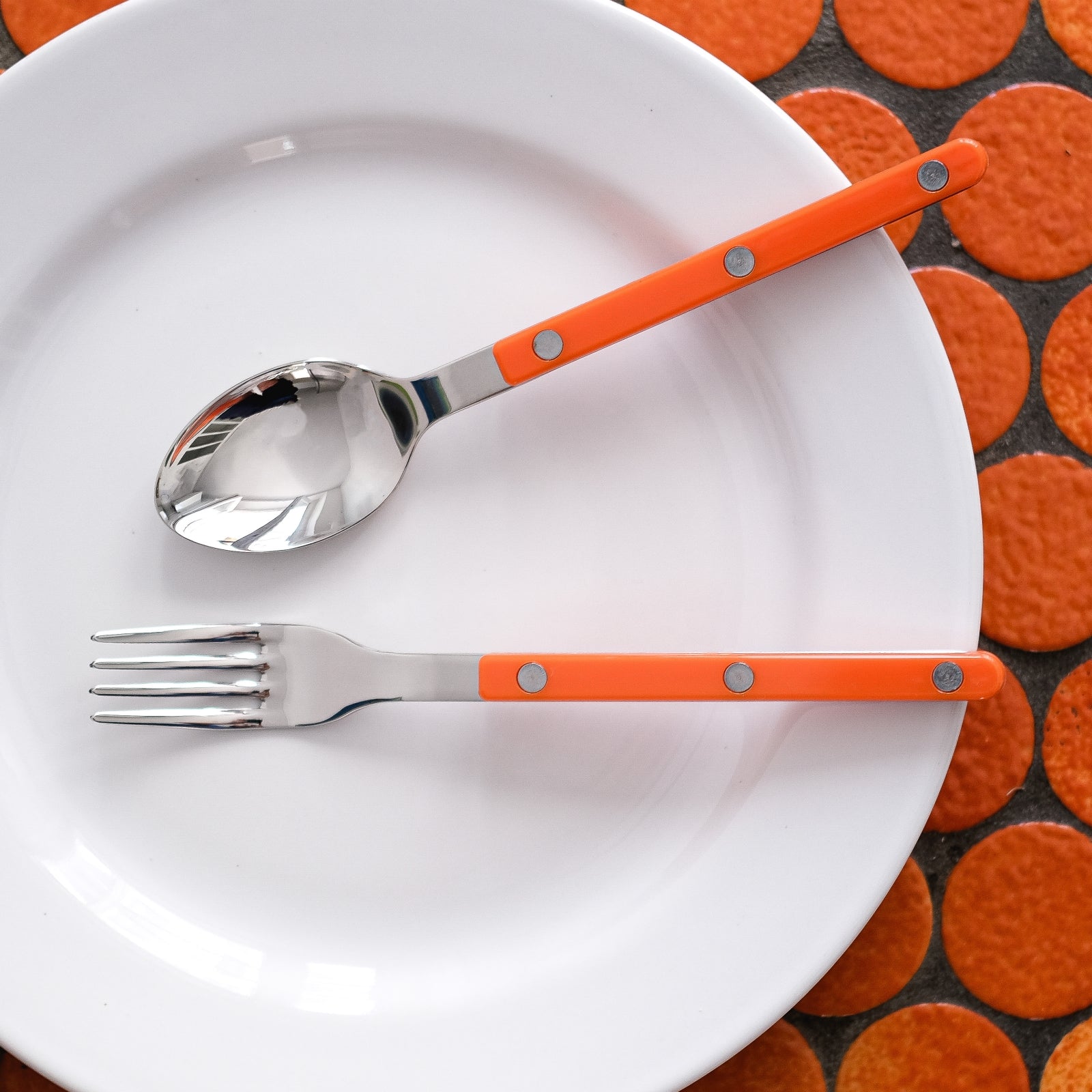 Bistrot Effen, Oranje - 4-delig bestekset