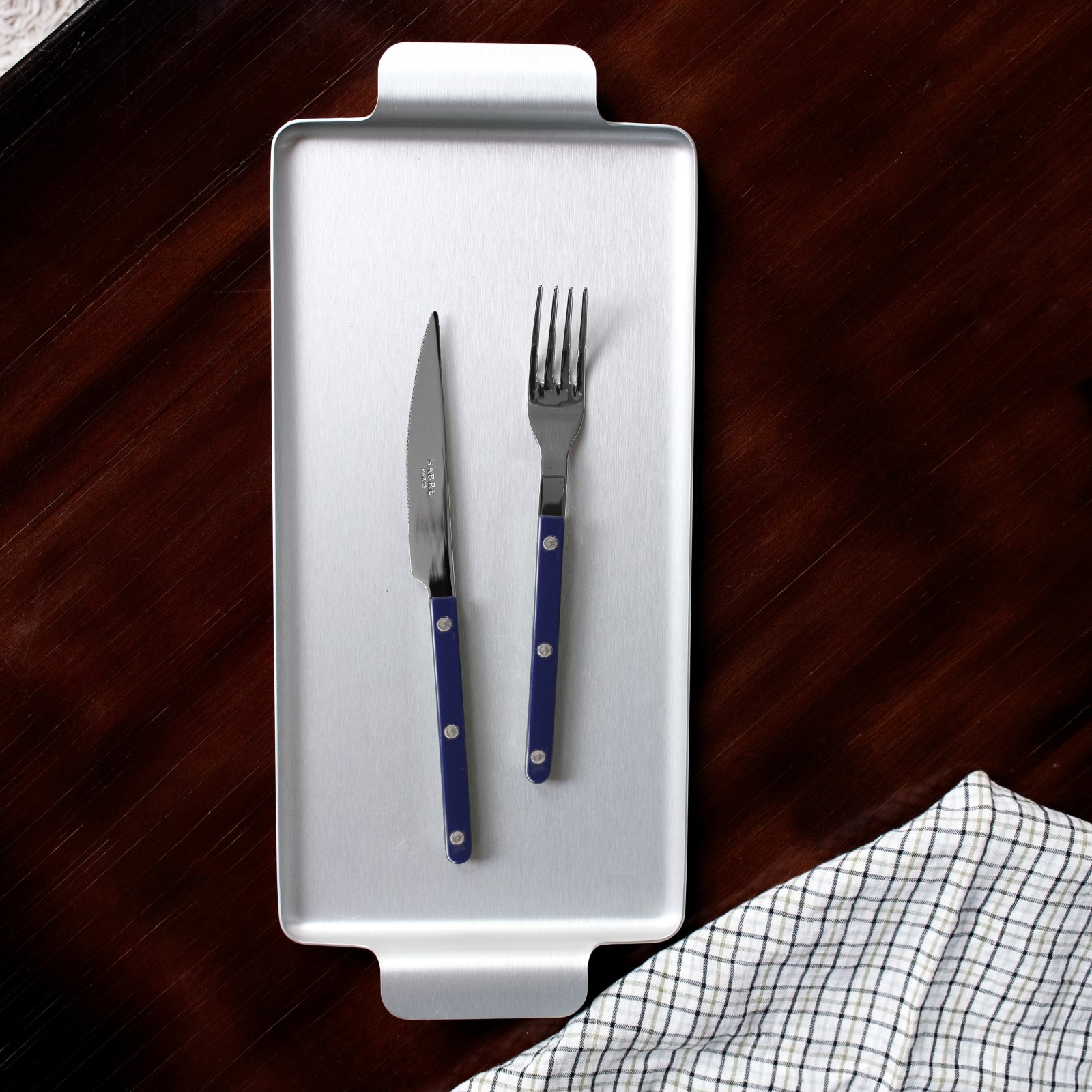 Bistrot Solid, Navy blue - 4 pieces cutlery set