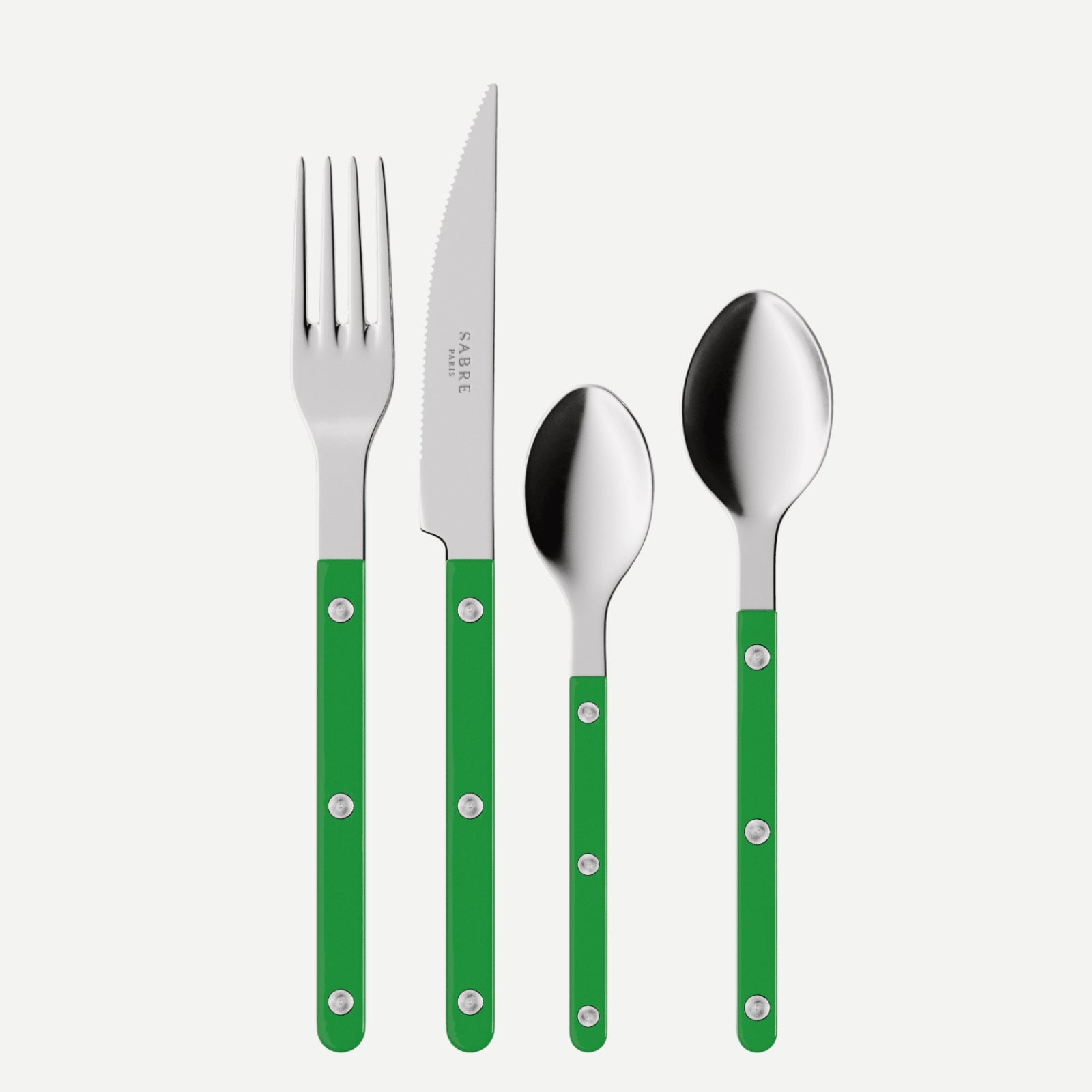 Bistrot Solid, Garden green - 4 pieces cutlery set