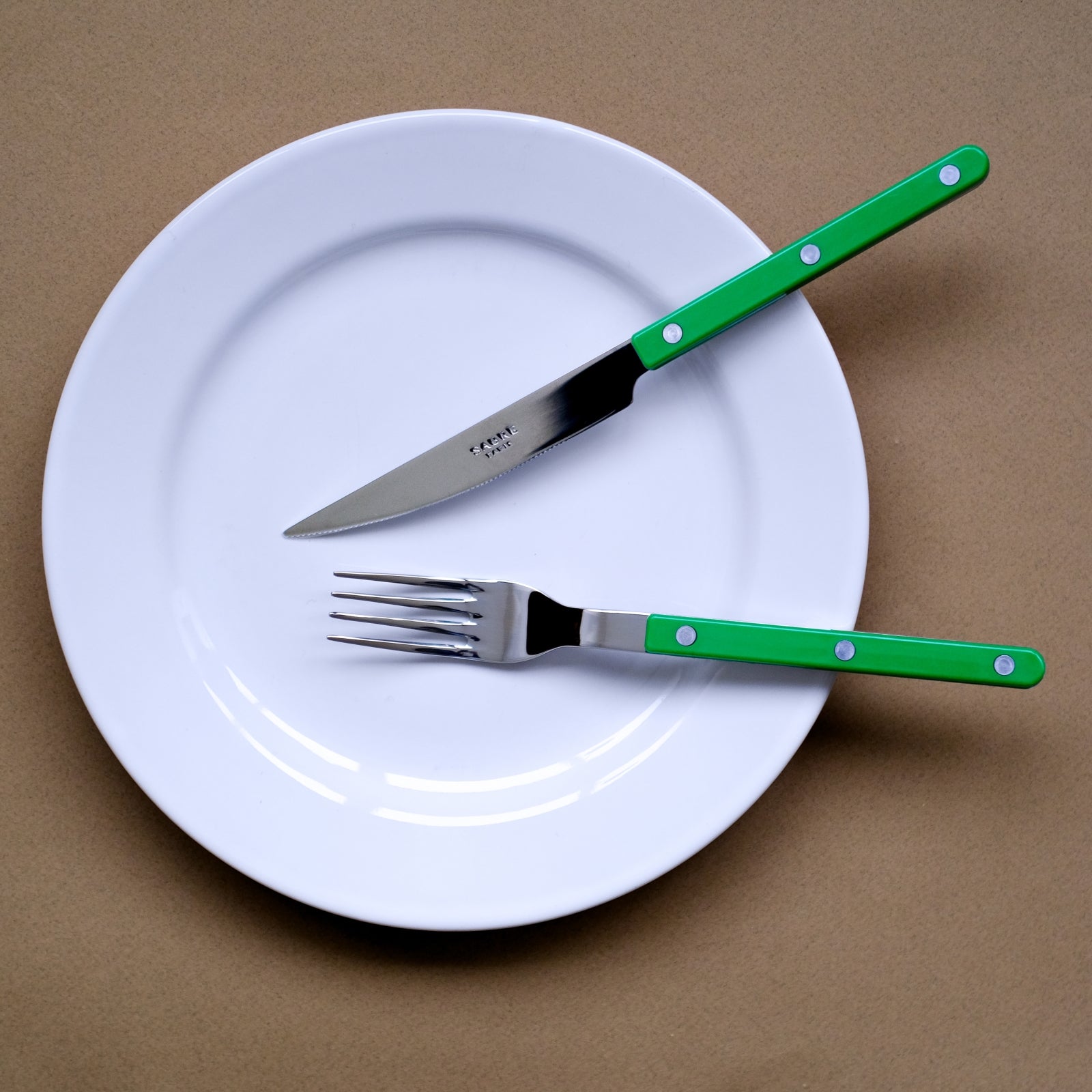 Bistrot Solid, Garden green - 4 pieces cutlery set