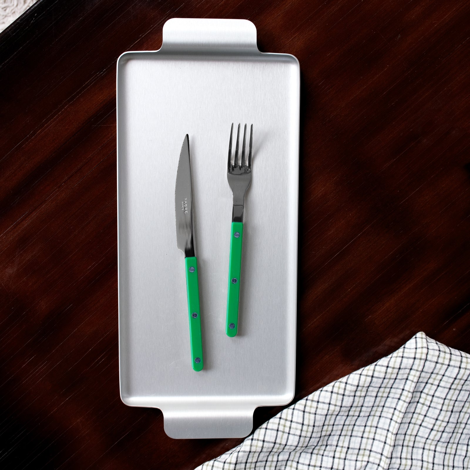 Bistrot Solid, Garden green - 4 pieces cutlery set