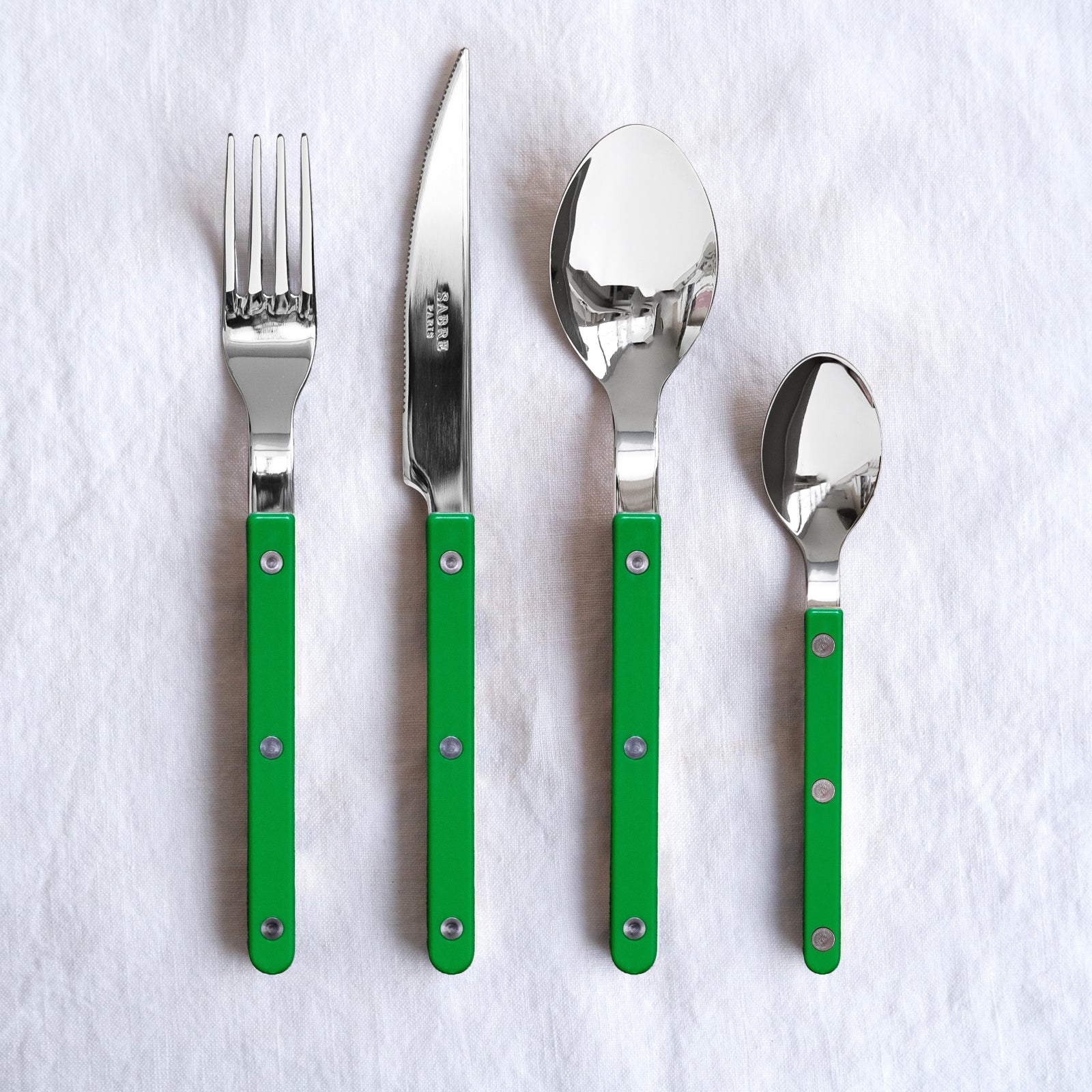Bistrot Solid, Garden green - 4 pieces cutlery set