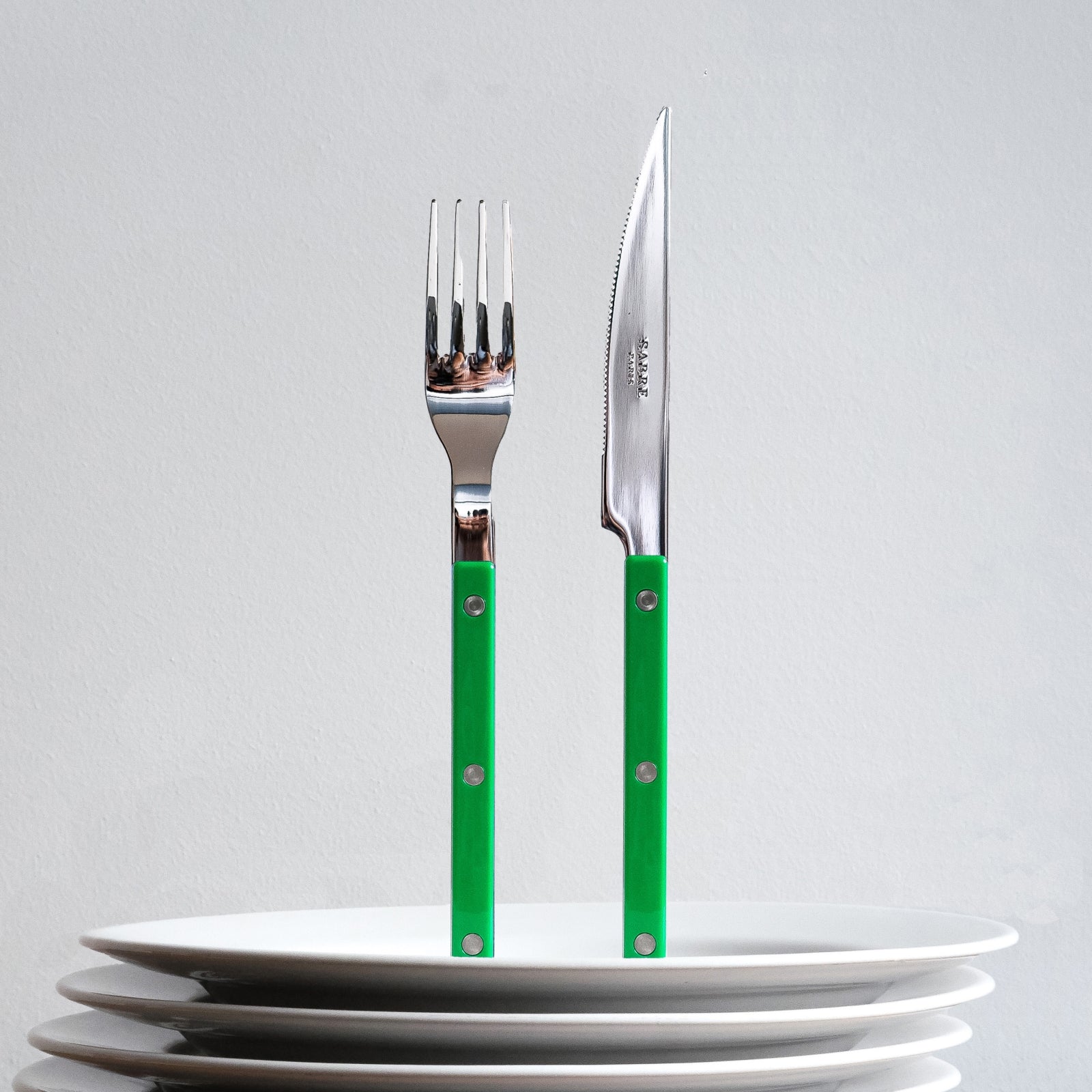 Bistrot Solid, Garden green - 4 pieces cutlery set