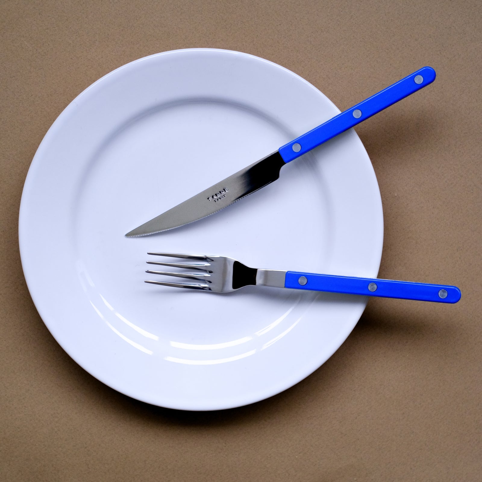 Bistrot Uni, Bleu outremer - Set de 4 couverts de table