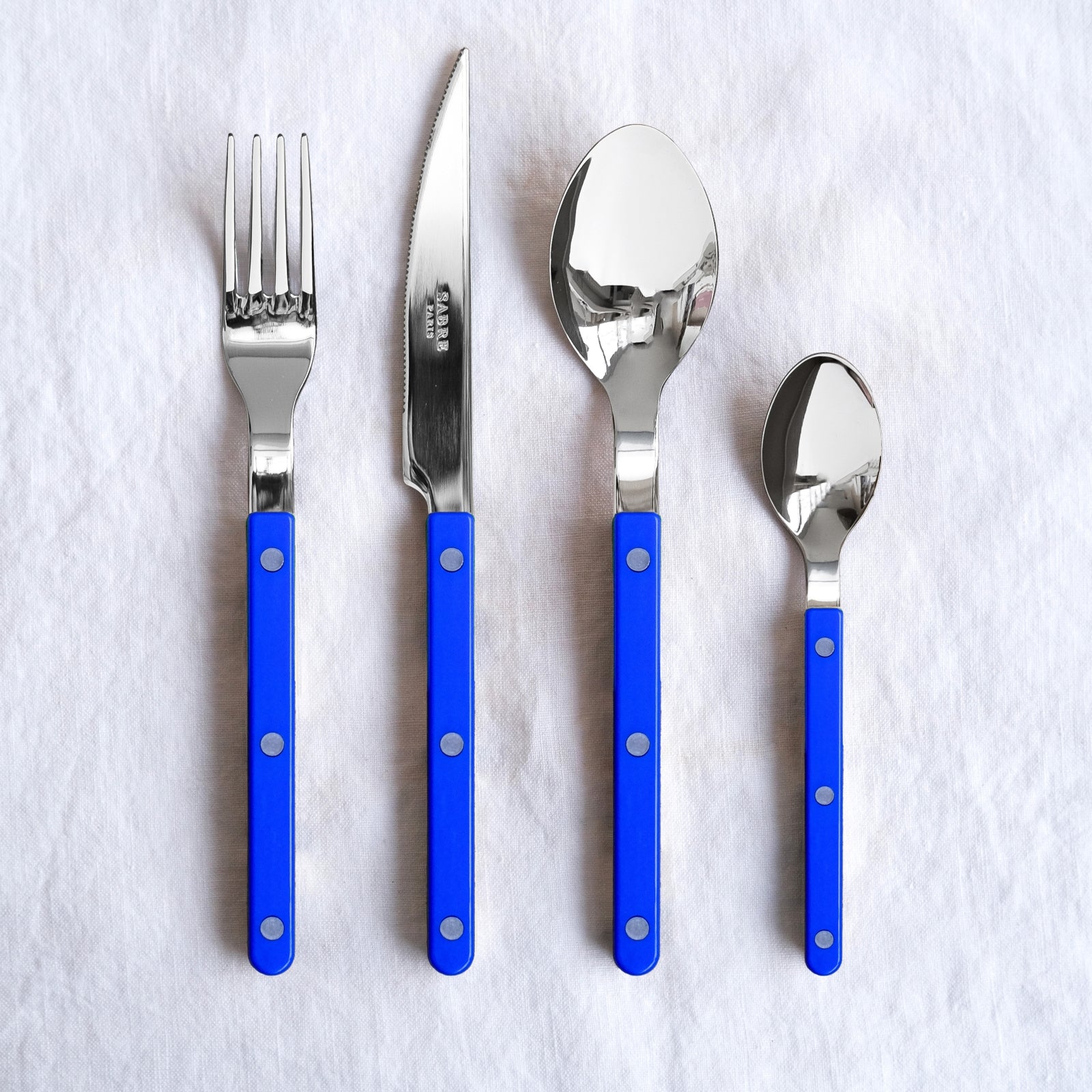 Bistrot Uni, Bleu outremer - Set de 4 couverts de table
