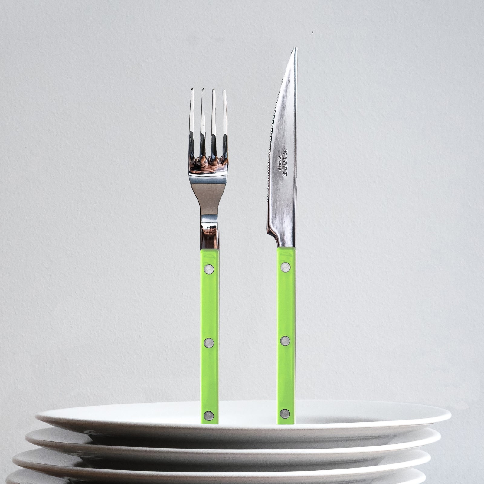 Bistrot Solid, Lime - 4 pieces cutlery set