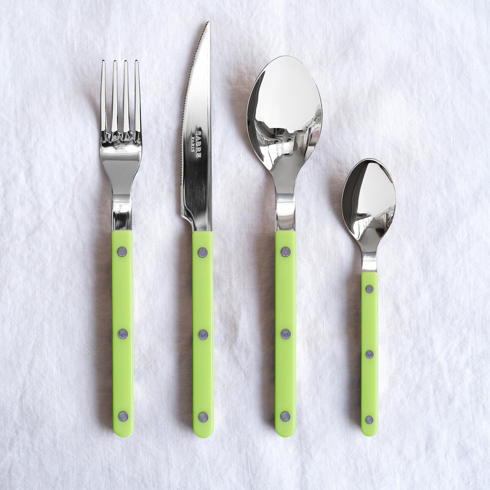 Bistrot Solid, Lime - 4 pieces cutlery set