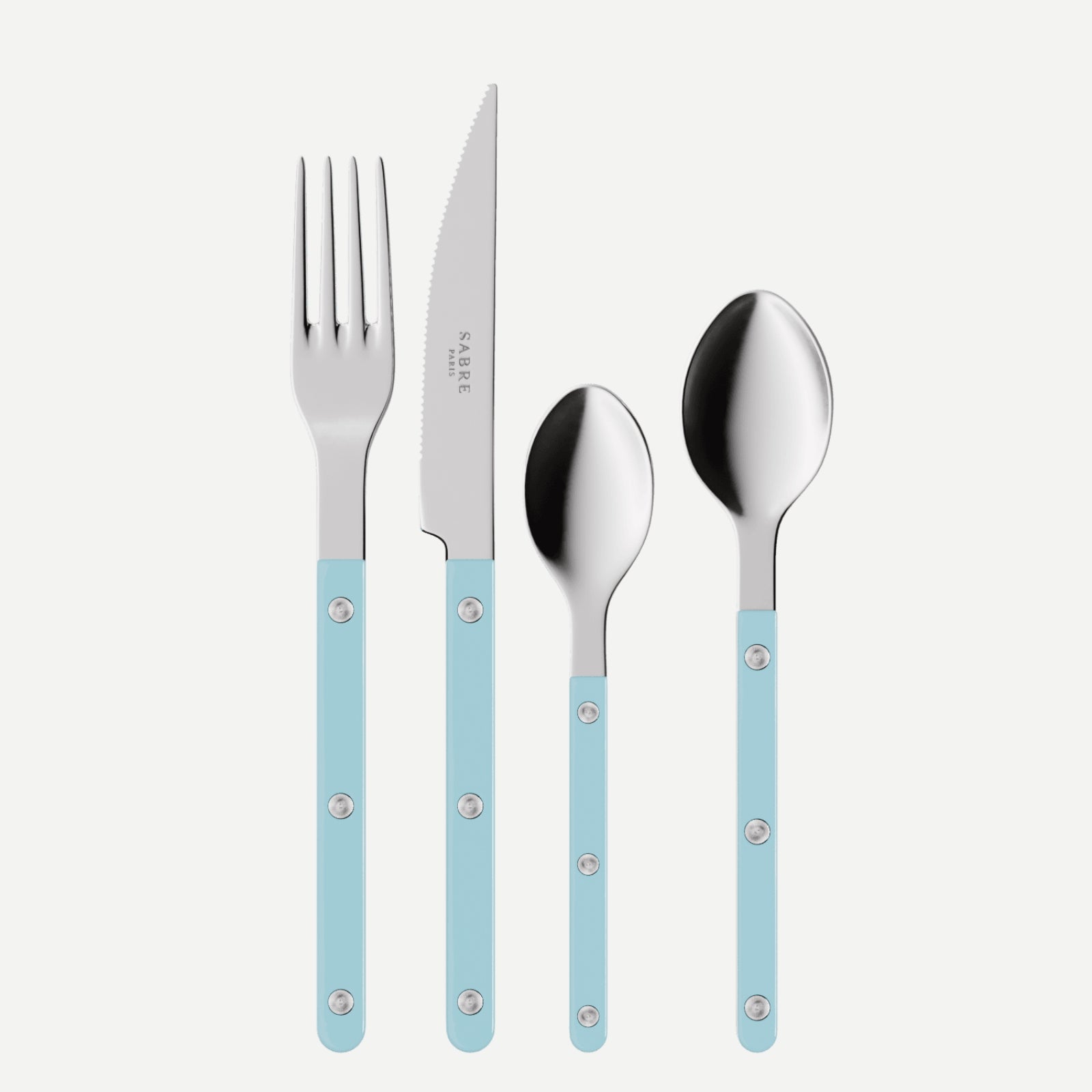 Bistrot Solid, Pastel blue - 4 pieces cutlery set