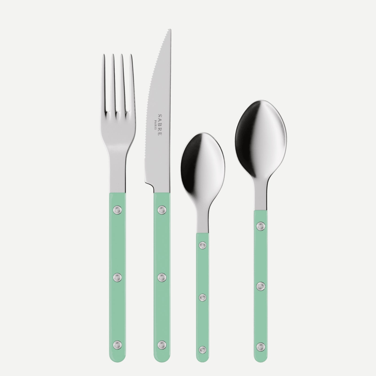 Bistrot Solid, Pastel green - 4 pieces cutlery set