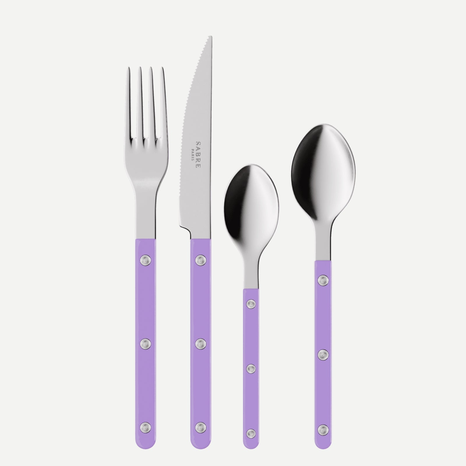 Bistrot Uni, Mauve - Set de 4 couverts de table