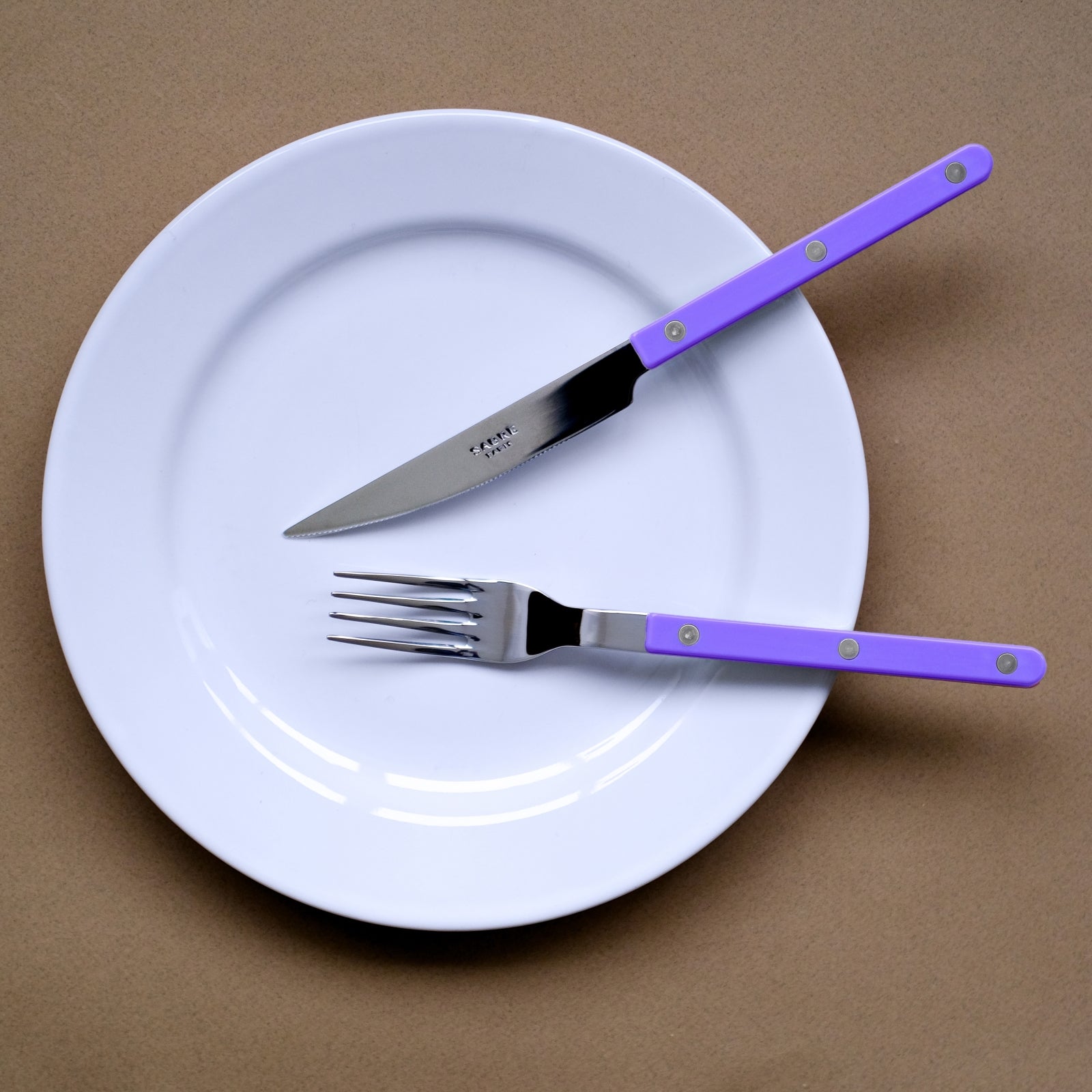 Bistrot Uni, Mauve - Set de 4 couverts de table