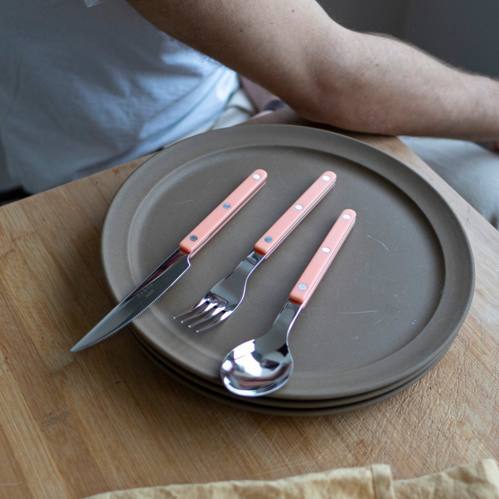 Bistrot Solid, Nude Pink - 48 pieces cutlery set - Sabre Paris