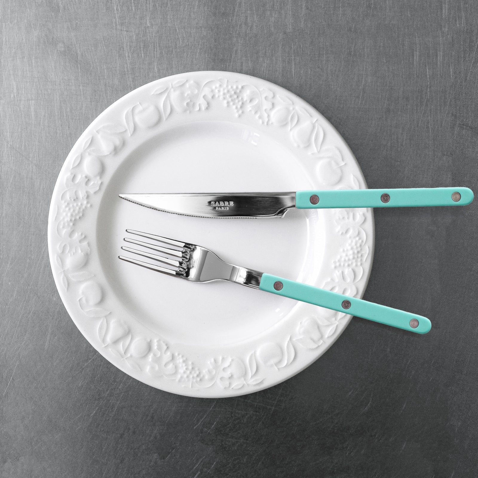 Bistrot Solid, Pastellgrün - Besteckset für 12 Personen