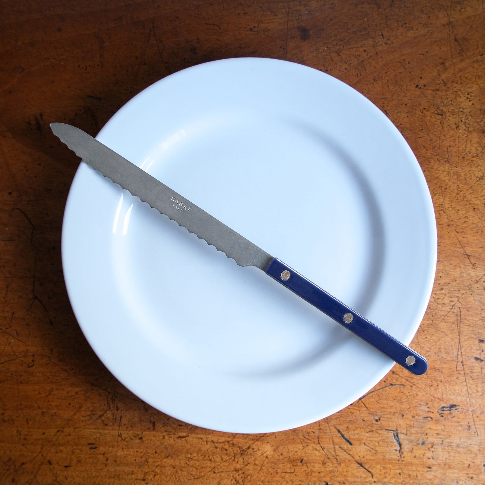 Bistrot Vintage Uni, Bleu marine - Couteau à pain