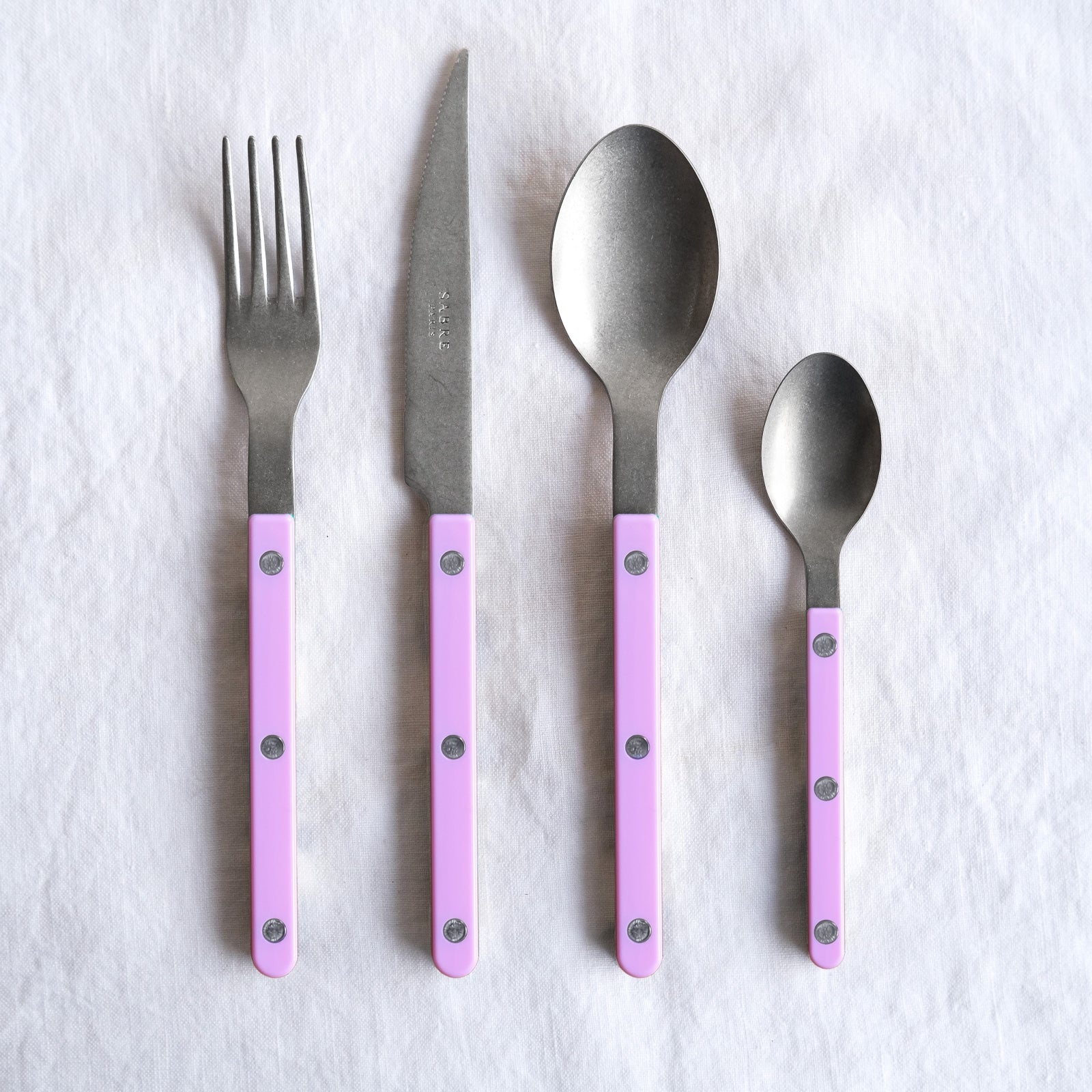 Bistrot Vintage Solid, Pink - 24 pieces cutlery set
