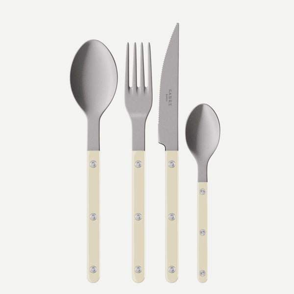 sabre paris カトラリーセット Bistrot Vintage Solid、アイボリー - 4点カトラリーセット - Sabre Paris