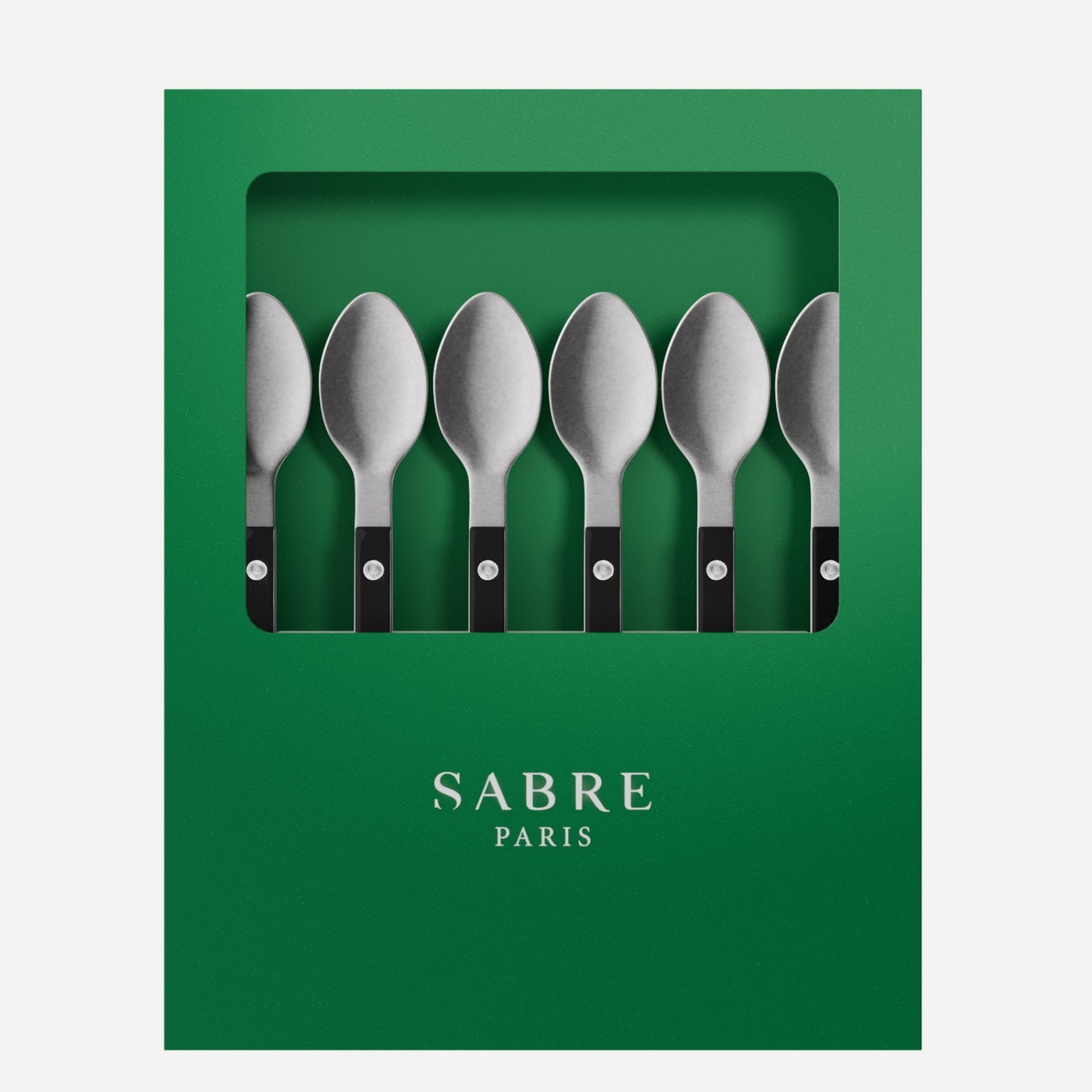 Bistrot Vintage Uni, Noir - Coffret de 6 cuillères à expresso