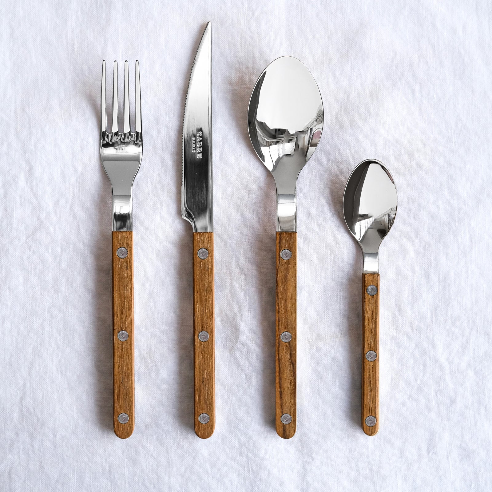 Bistrot Teak, Teak - Besteckset - 4-teilig