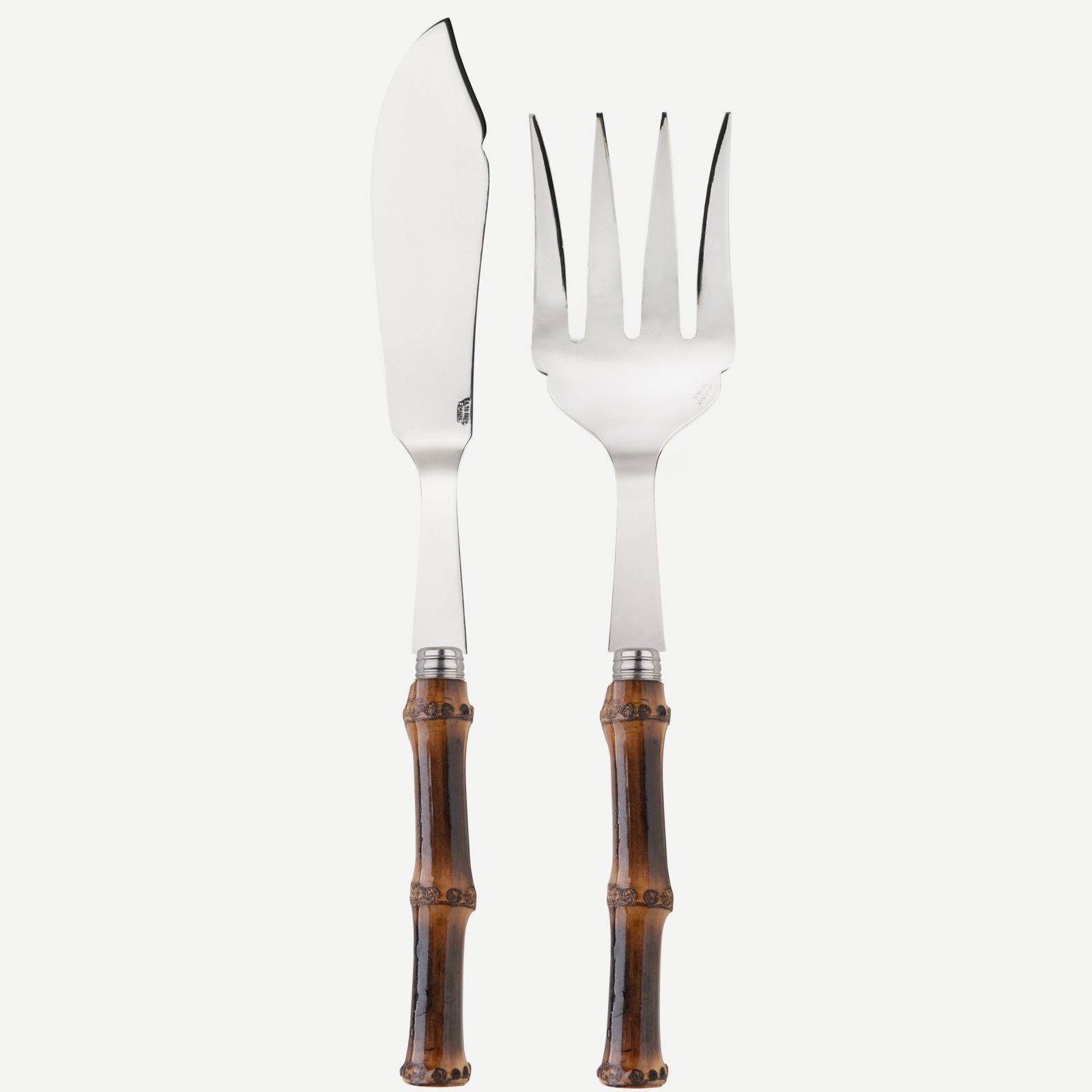 Fish Serving Set, Panda, Dark bamboo