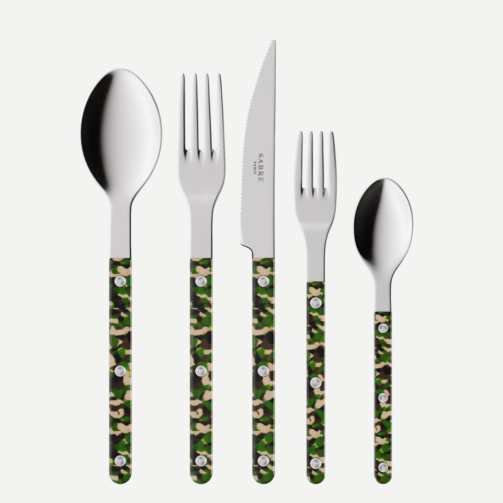 Bistrot Camouflage, Camouflage - Set de 5 couverts de table